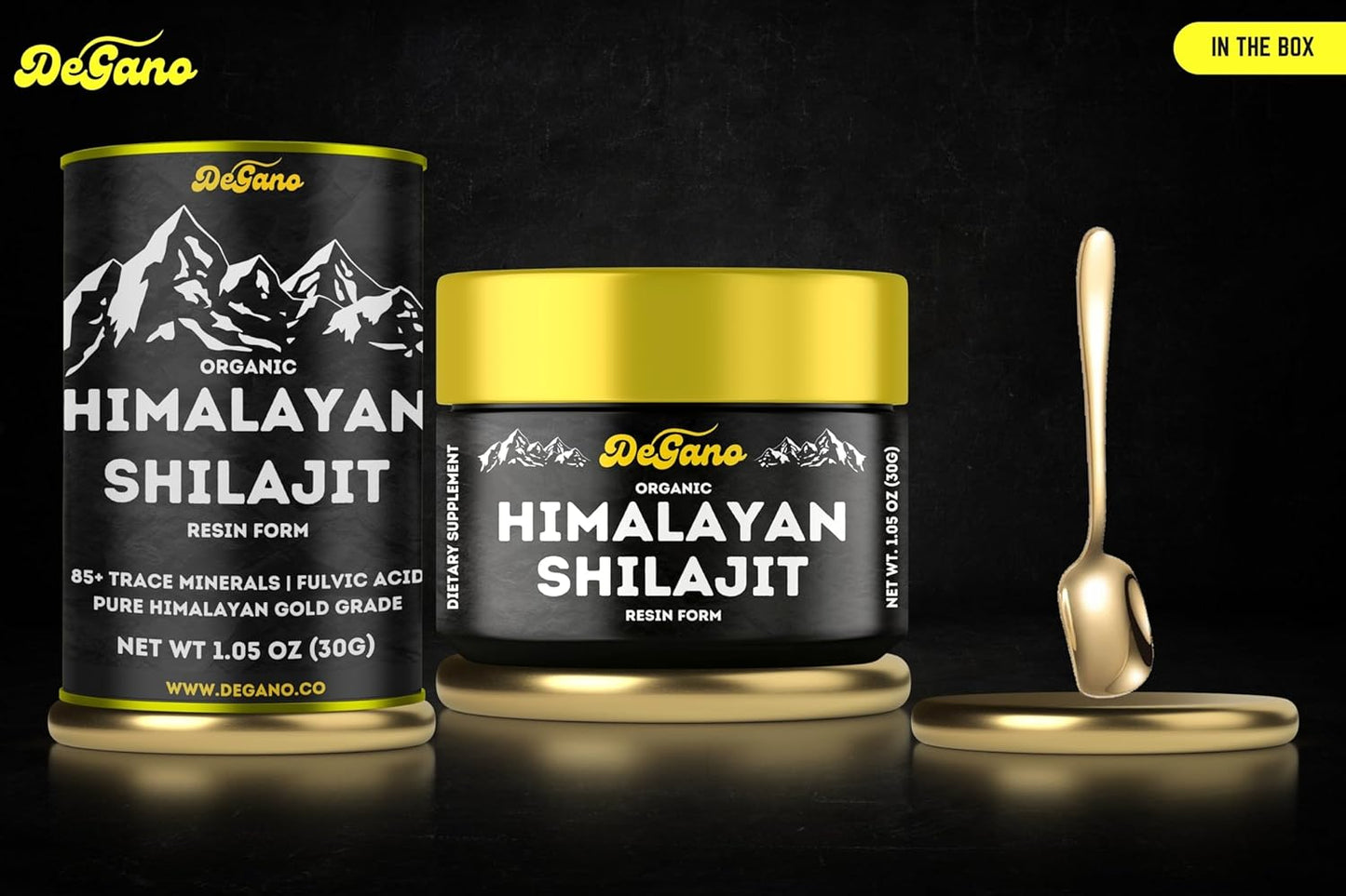 Organic Himalayan Shilajit Resin - High Potency, Better Flavor - Pure Shilajit for Men & Women, 75 Servings, 85+ Minerals, 75% Fulvic Acid - Glass Jar, Spoon, Box