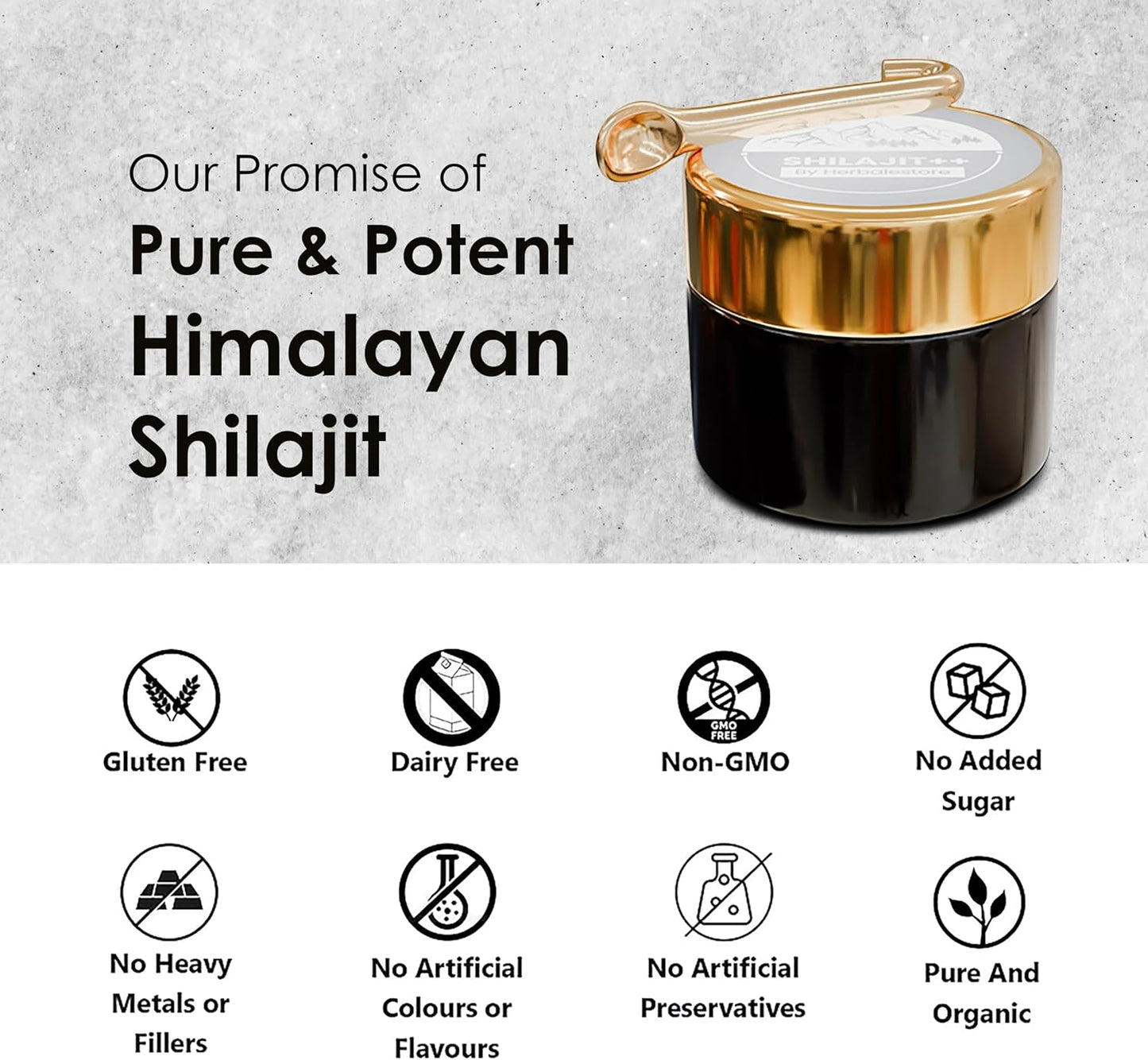 Organic Himalayan Shilajit Resin 10g | High Potency 600mg | Pure Shilajit for Energy Boost | Men & Women