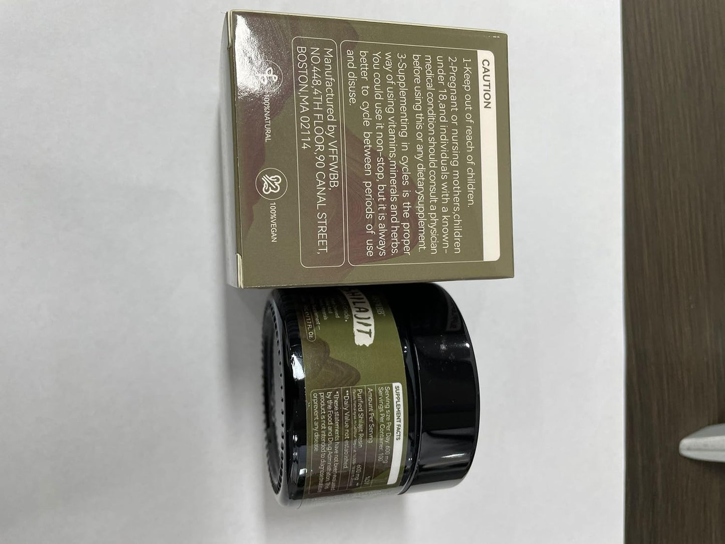 Organic Himalayan Shilajit Resin 600mg - Maximum Potency with 85+ Trace Minerals - 100% Natural Energy and Immune Support Supplement - 50g
