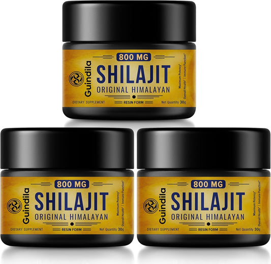 Organic Himalayan Shilajit Resin 800mg Capsules - High Potency Shilajit Supplement with 85+ Trace Minerals for Energy, Focus, and Immunity - 3 Pack - BoostGo Australia