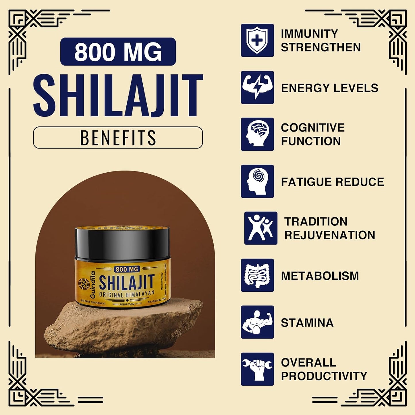 Organic Himalayan Shilajit Resin 800mg Capsules - High Potency Shilajit Supplement with 85+ Trace Minerals for Energy, Focus, and Immunity - 3 Pack - BoostGo Australia