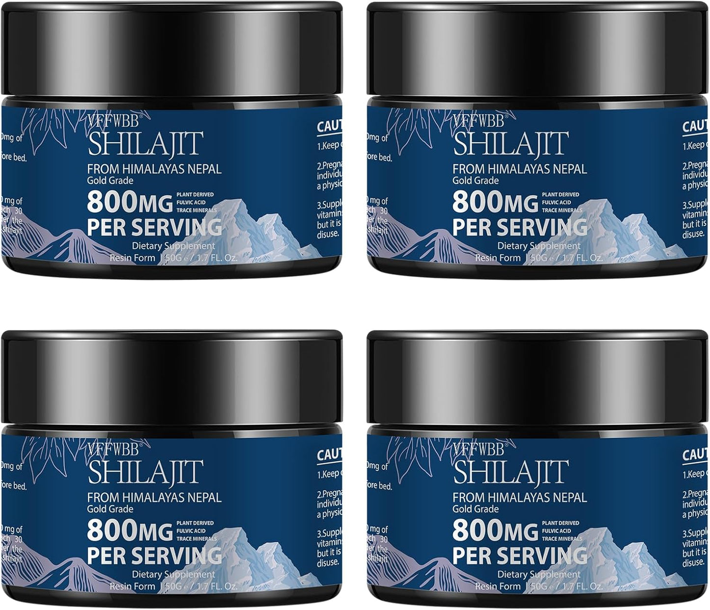 Organic Himalayan Shilajit Resin-Gold Grade 800mg Supplement for Men and Women - 85+ Trace Minerals & Fulvic Acid - Energy & Immune Support - 100% Natural - 50 Grams