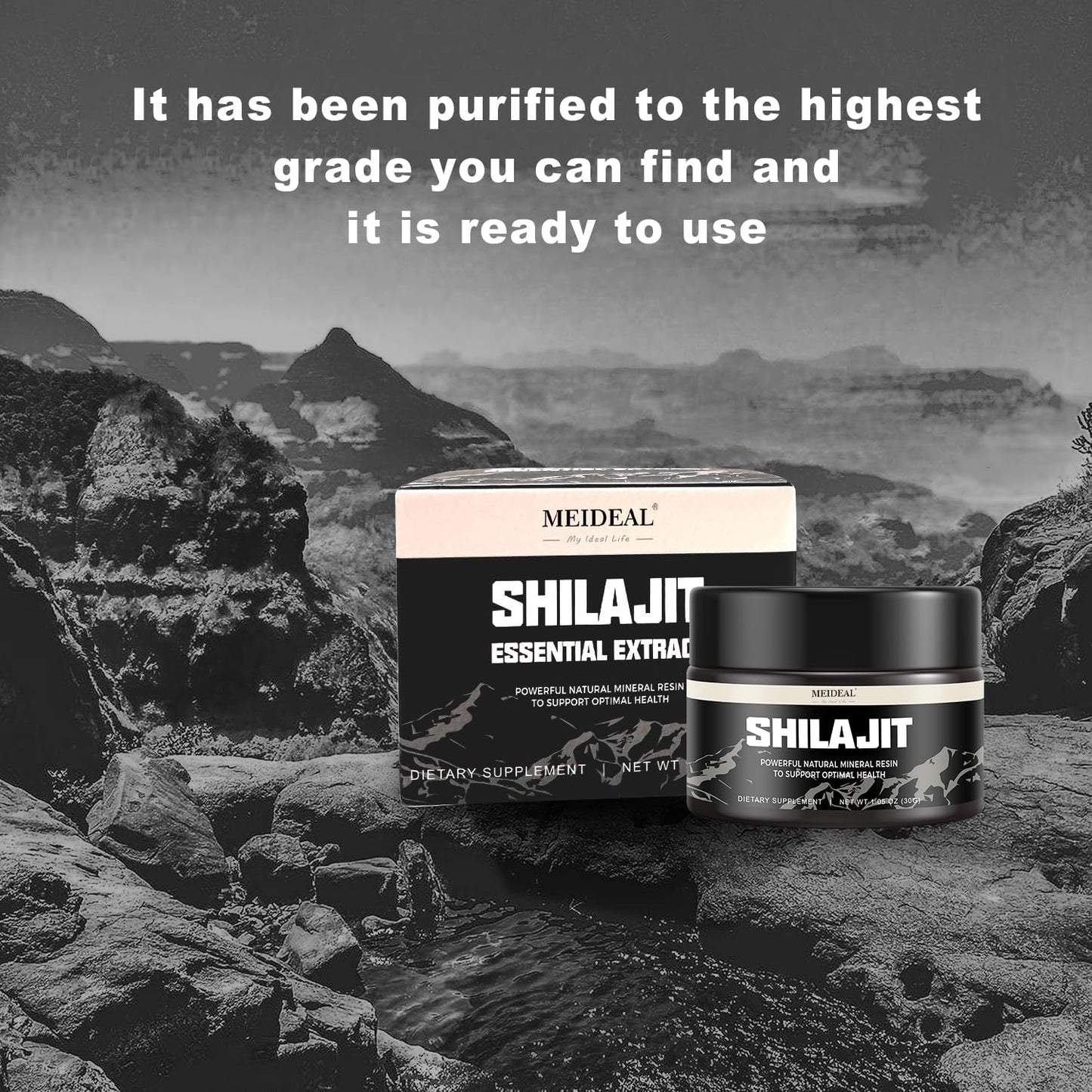 Organic Himalayan Shilajit Resin with Fulvic Acid & Trace Minerals, Ayurvedic Energy & Immune Support, 30g