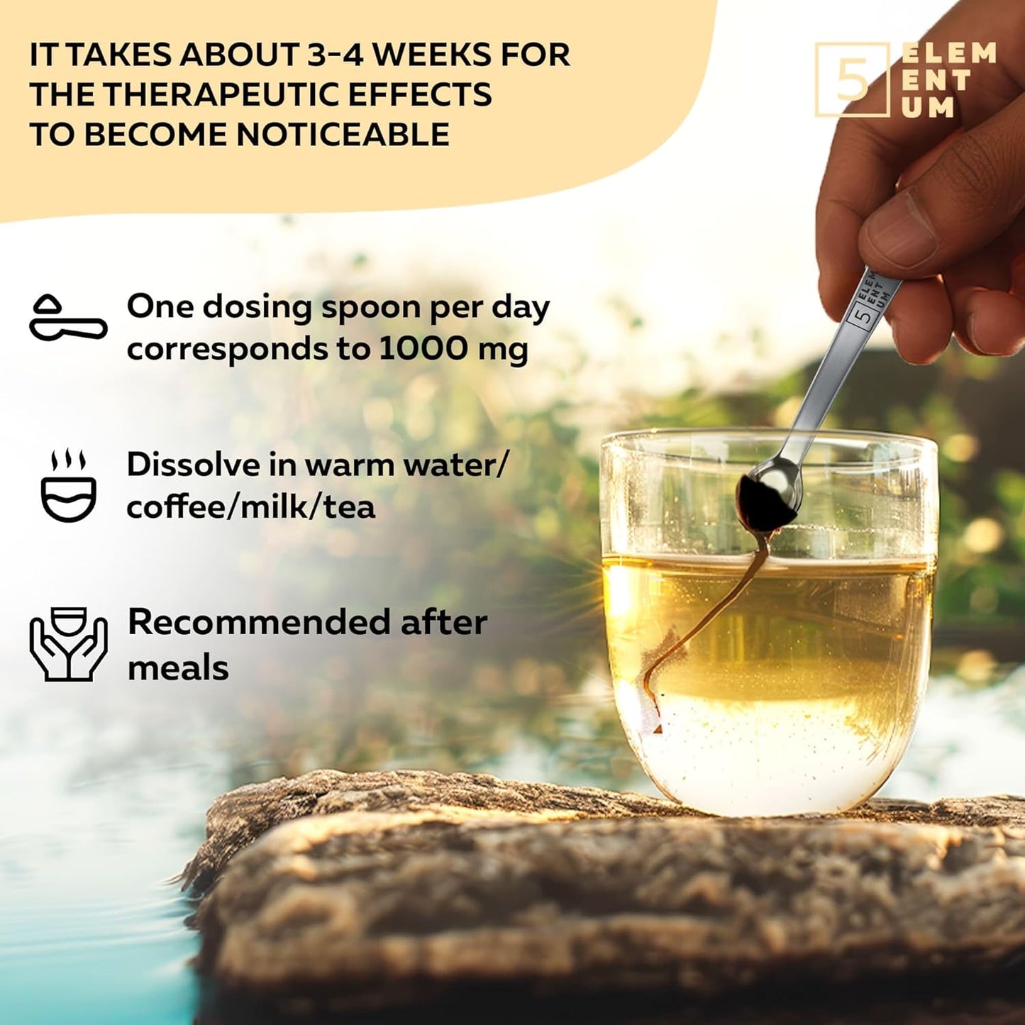 Organic Himalayan Shilajit Resin with Honey & Vanilla - 15g - 1000mg Daily Dose - Energy & Immune Support with 85+ Minerals