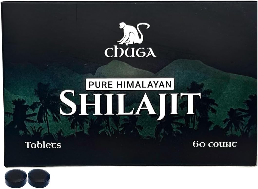 Organic Himalayan Shilajit Tablets - 75+ Fulvic Acid, Immune Booster - 60 Servings - Lab Tested in USA - Grade A Shilajit Tablets for Men & Women