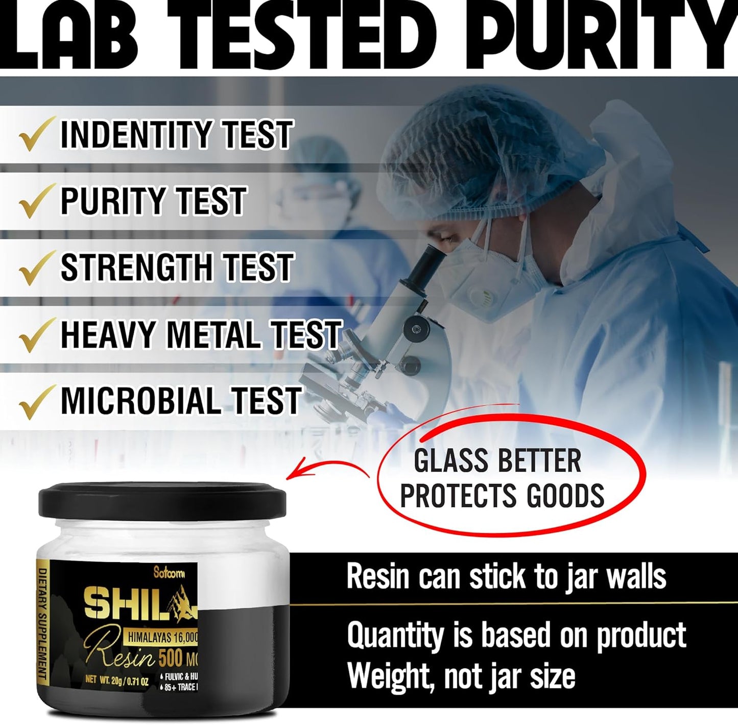 Organic Himalayan Shilajit with Fulvic Acid & 85+ Trace Minerals - Energy, Immune, Cognitive Support - 2 Packs 20g (80 Servings)