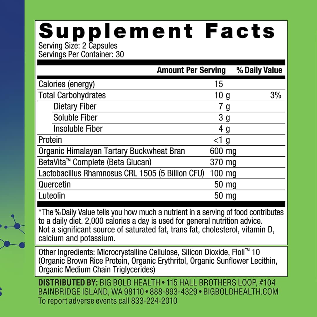 Organic Himalayan Tartary Buckwheat Bran Microbiome Rejuvenate with Prebiotics, Probiotics, and Polyphenols for Immune Balance