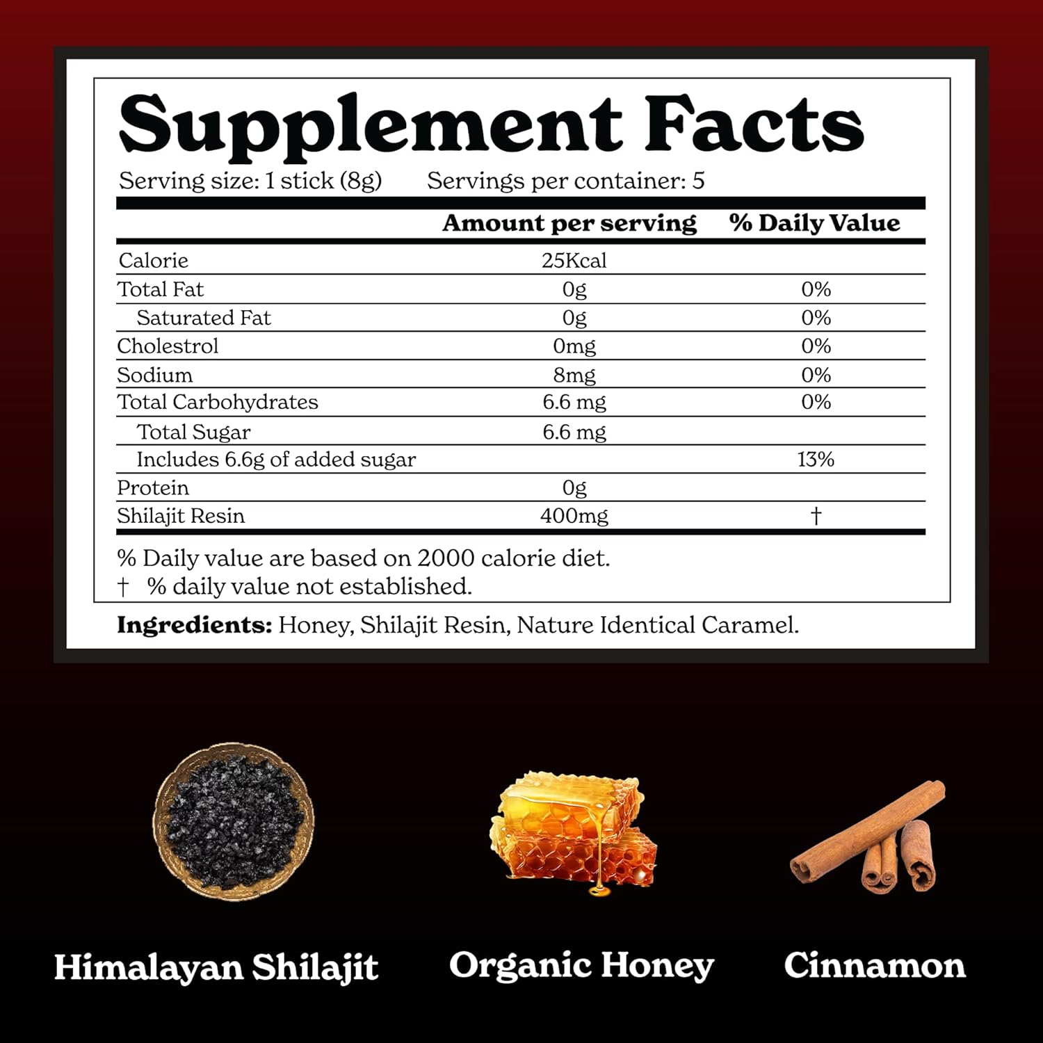 Organic Honey Saffron Shilajit Cinnamon Sticks | Energy Boost & Immune Support | 30 Easy-to-Consume Sticks | 85+ Trace Minerals | 75%+ Fulvic Acid