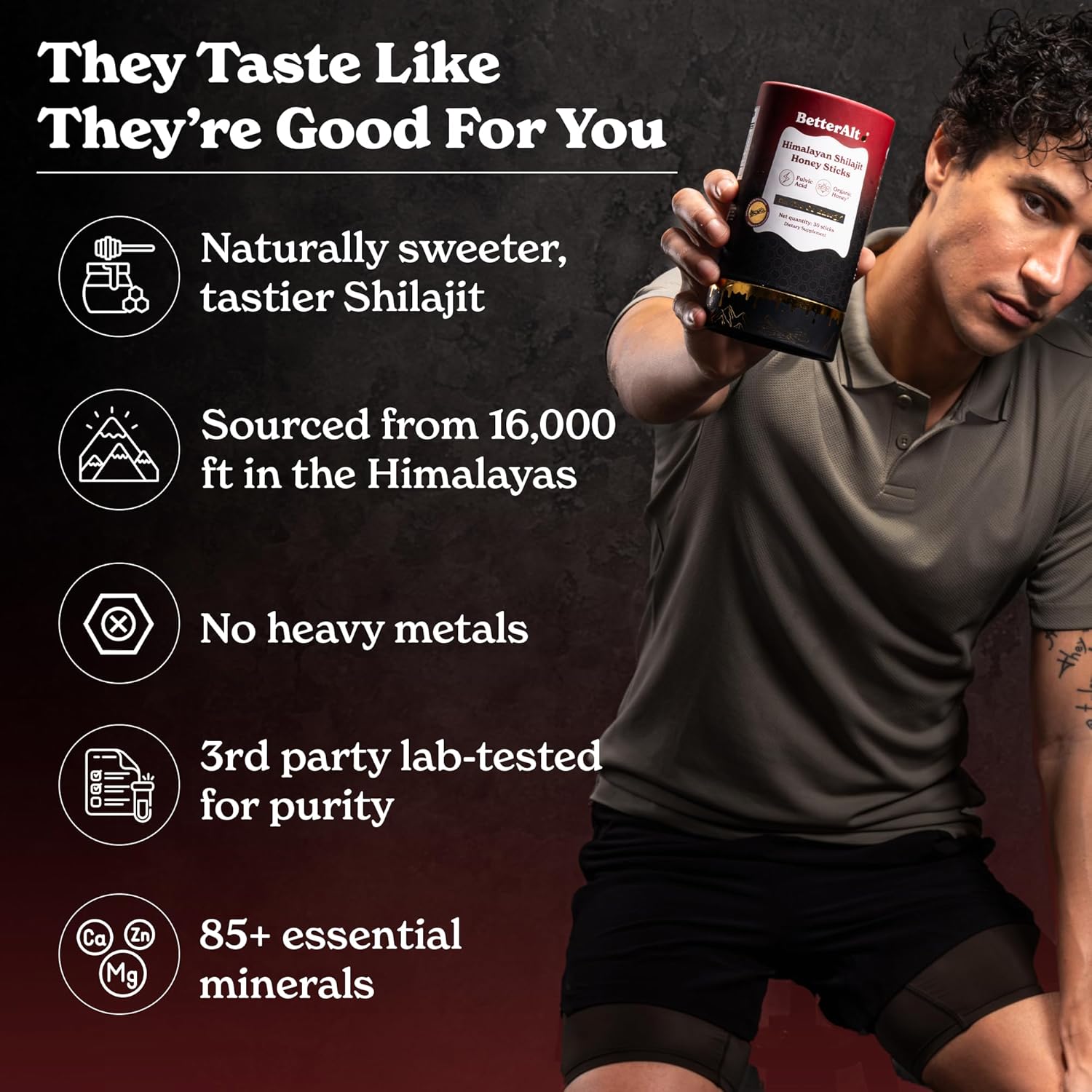 Organic Honey Saffron Shilajit Cinnamon Sticks | Energy Boost & Immune Support | 30 Easy-to-Consume Sticks | 85+ Trace Minerals | 75%+ Fulvic Acid