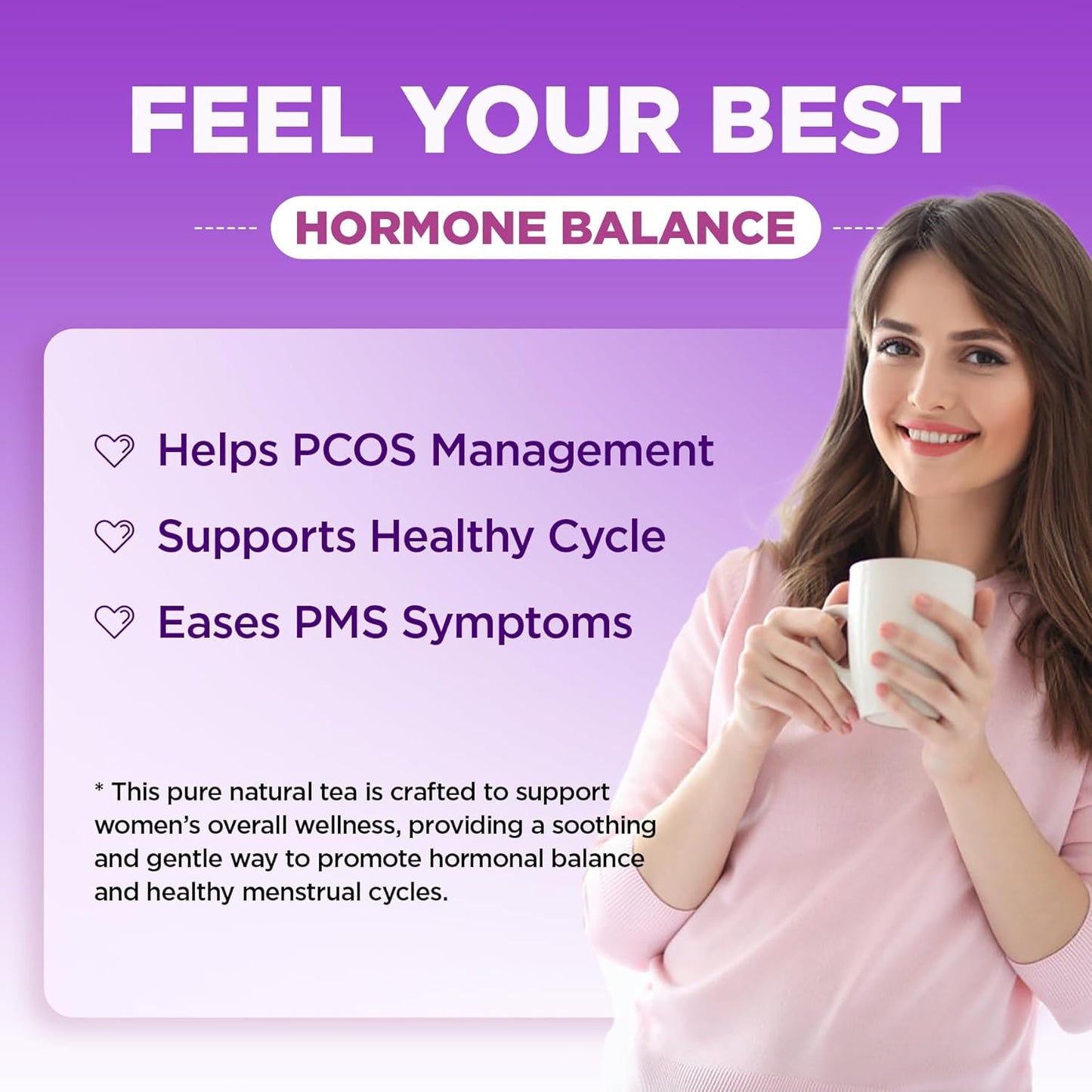 Organic Hormone Balance Tea for Fertility Enhancement, PCOS Management & Hormonal Acne - 10 Tea Bags for Women's Health - BoostGo Australia