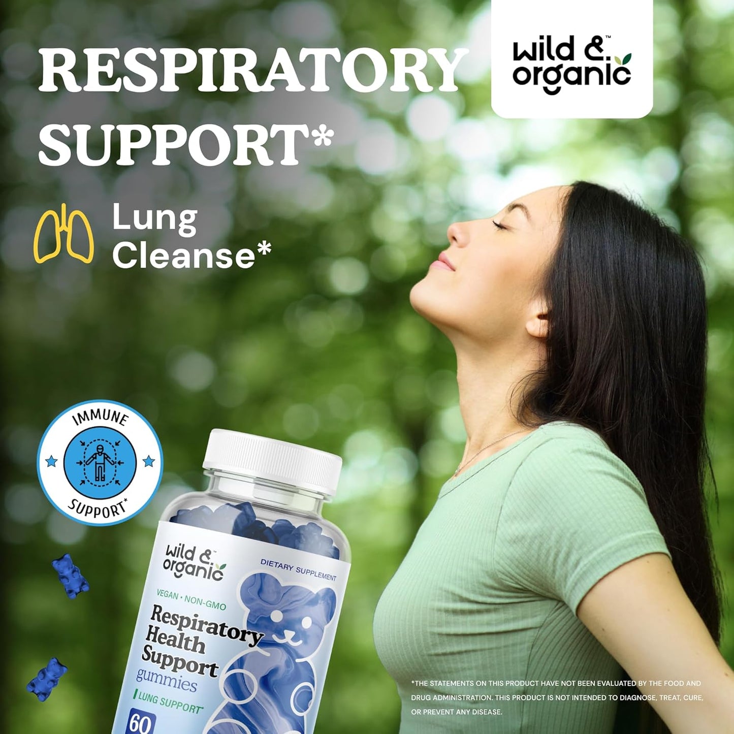 Organic Immune Support and Lung Detox Gummies for Natural Health Boost