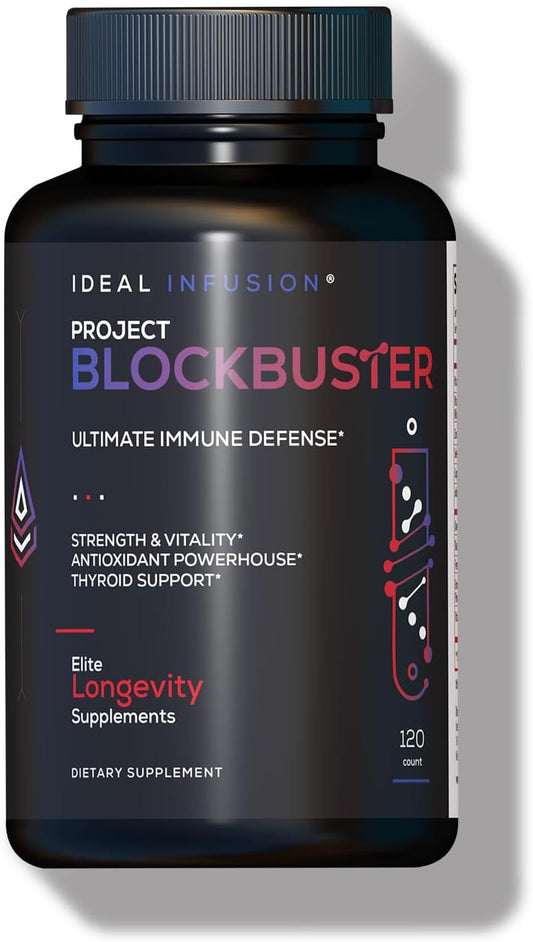 Organic Immune Support Supplement with Vitamin C, D3, K2, Zinc, and Elderberry - Thyroid and Overall Health Boost - 60 Servings