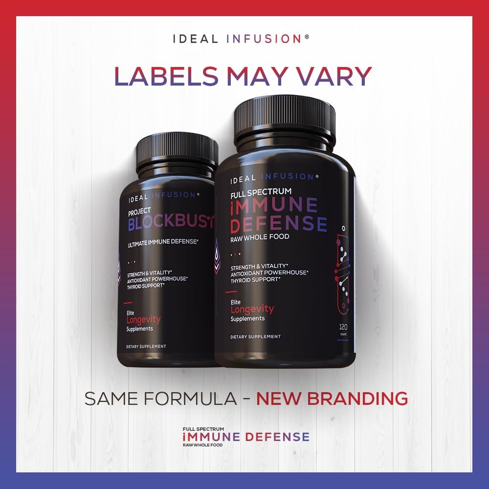 Organic Immune Support Supplement with Vitamin C, D3, K2, Zinc, and Elderberry - Thyroid and Overall Health Boost - 60 Servings