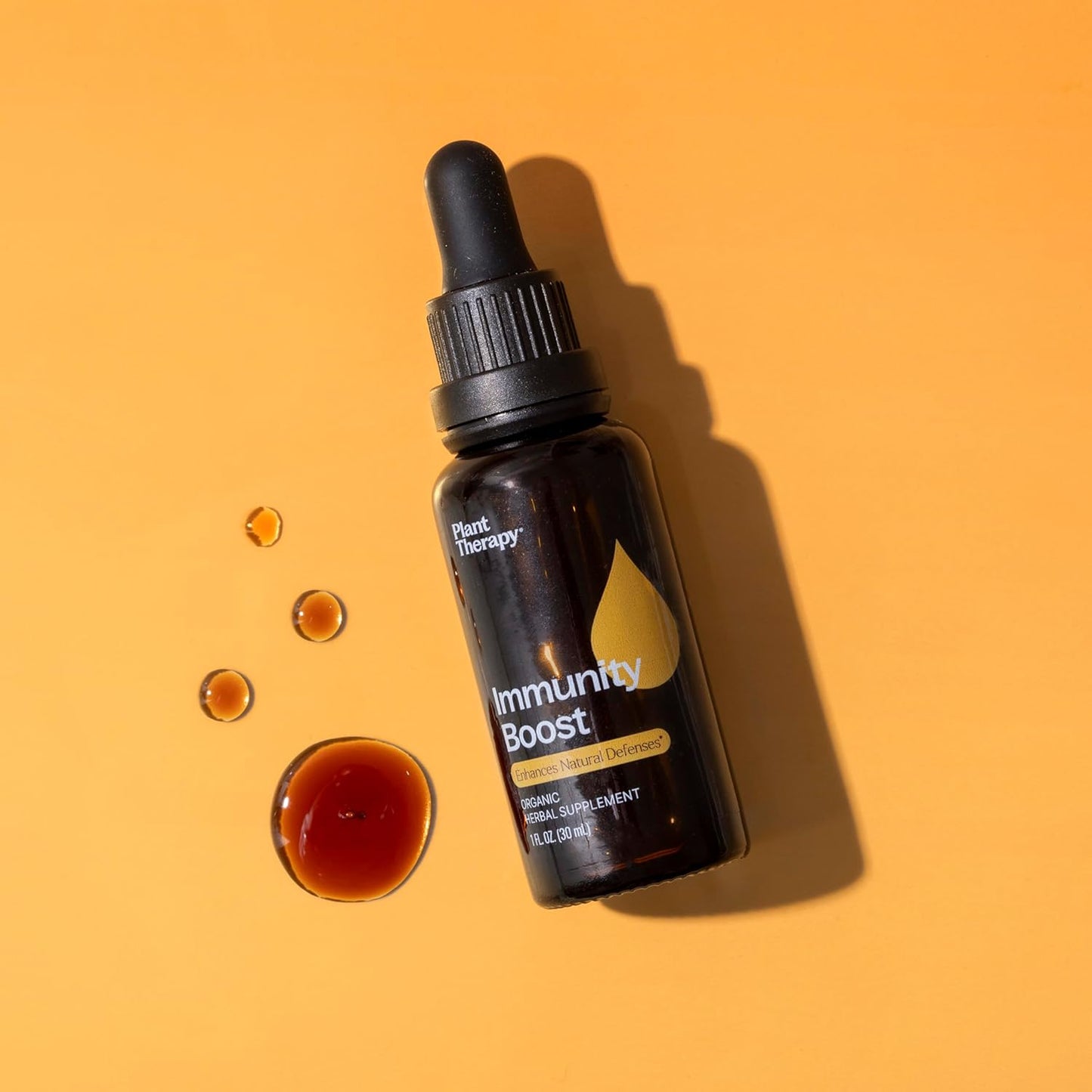 Organic Immunity Boost Tincture with Echinacea, Elderberry & Lemon Balm Extract - 30 mL (1 oz) - Natural Defense for Immune System - Seasonal Threats Support