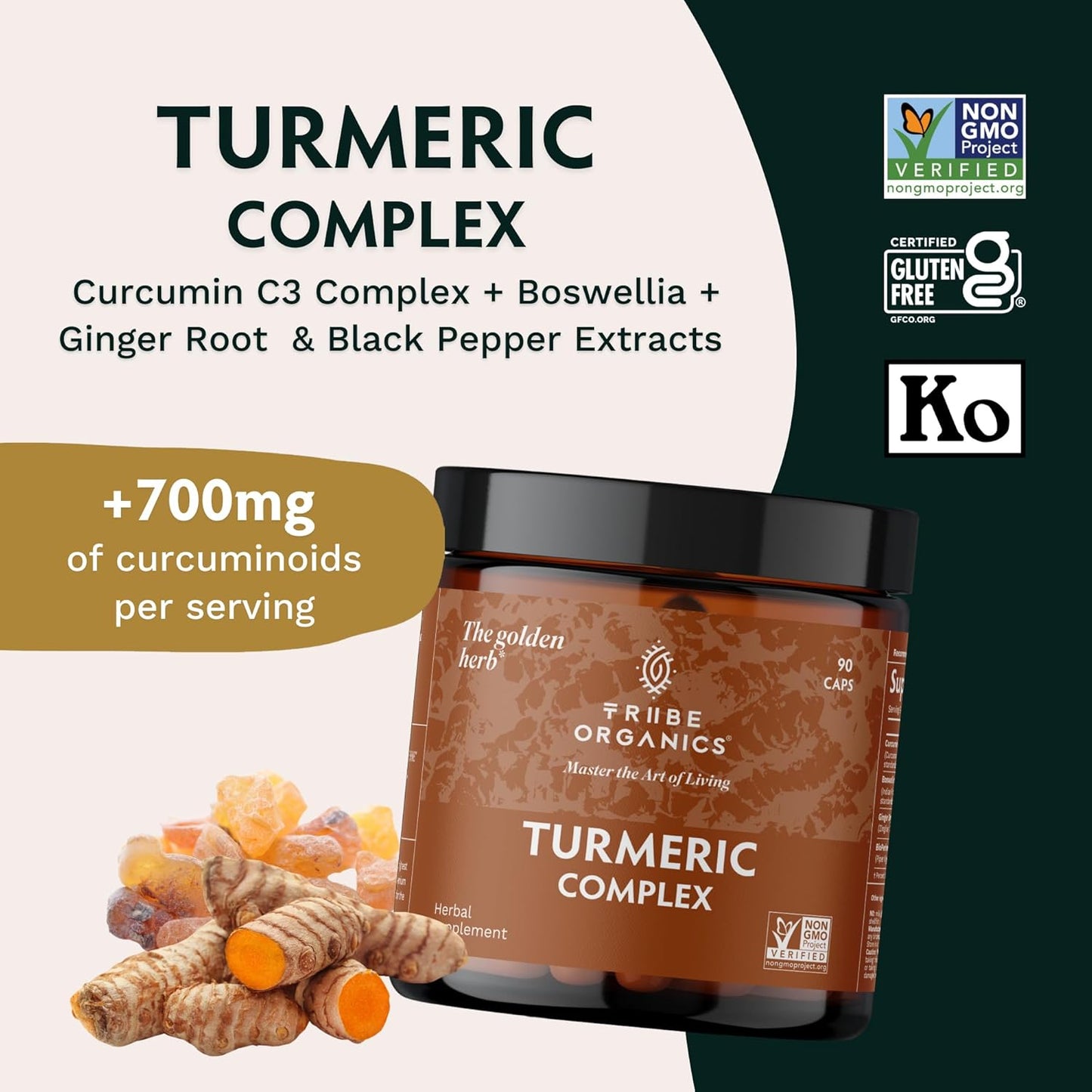 Organic Immunity Support Trio: Turmeric, Boswellia, Moringa - Revitalize Liver, Digestive System - Detox & Wellness Boost