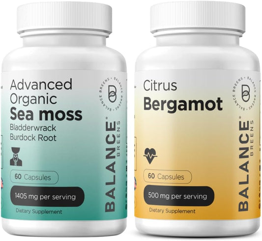 Organic Irish Sea Moss and Citrus Bergamot Supplement Combo for Advanced Balance Breen's Formula