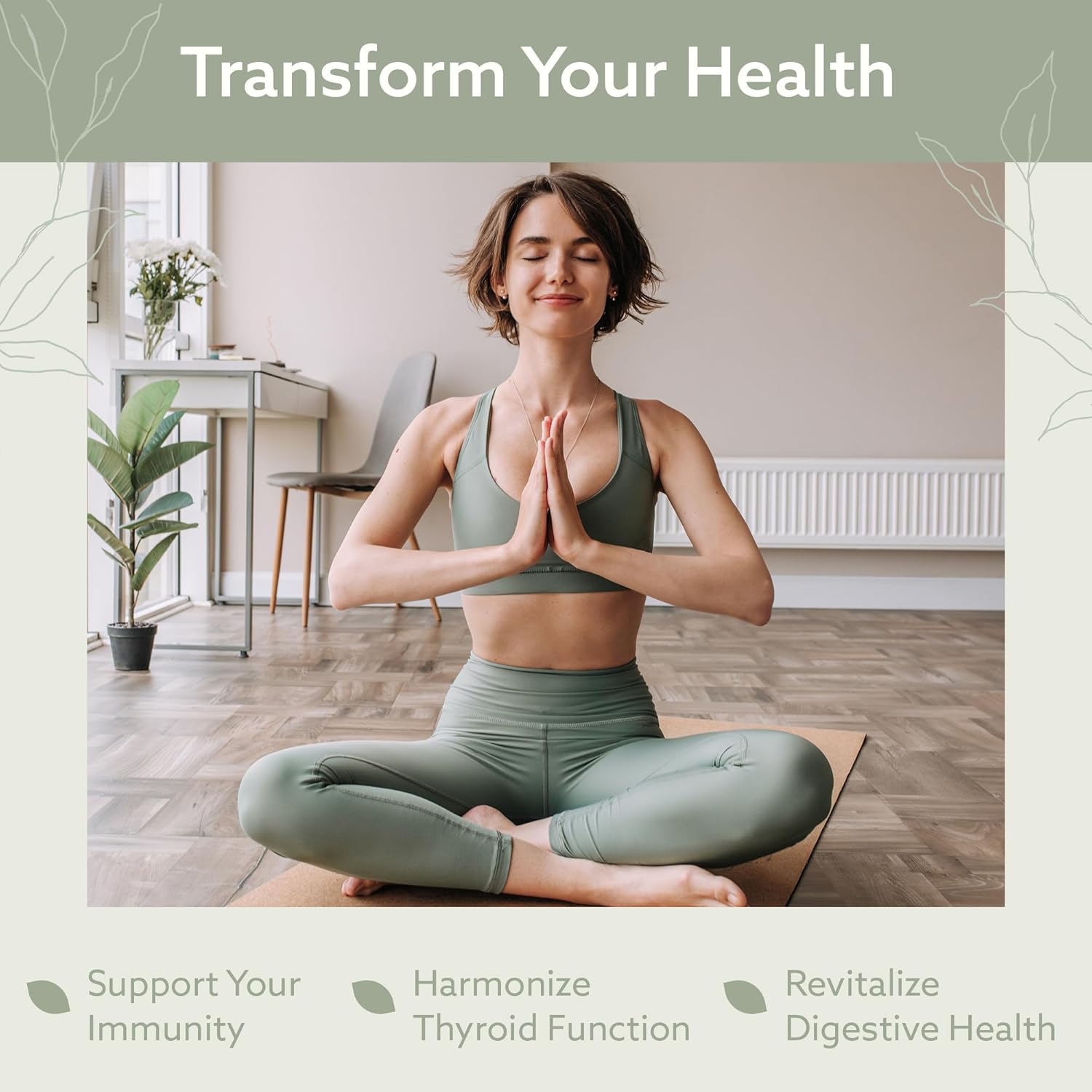 Organic Irish Sea Moss Capsules with Bladderwrack, Burdock Root, Ashwagandha, and Black Seed - Immunity Booster Supplement for Men and Women - Vegan, 60 Capsules