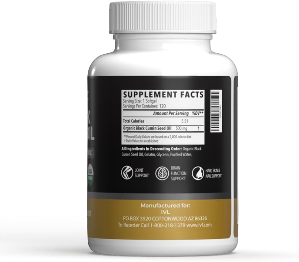 Organic IVL Black Seed Oil for Natural Health Benefits