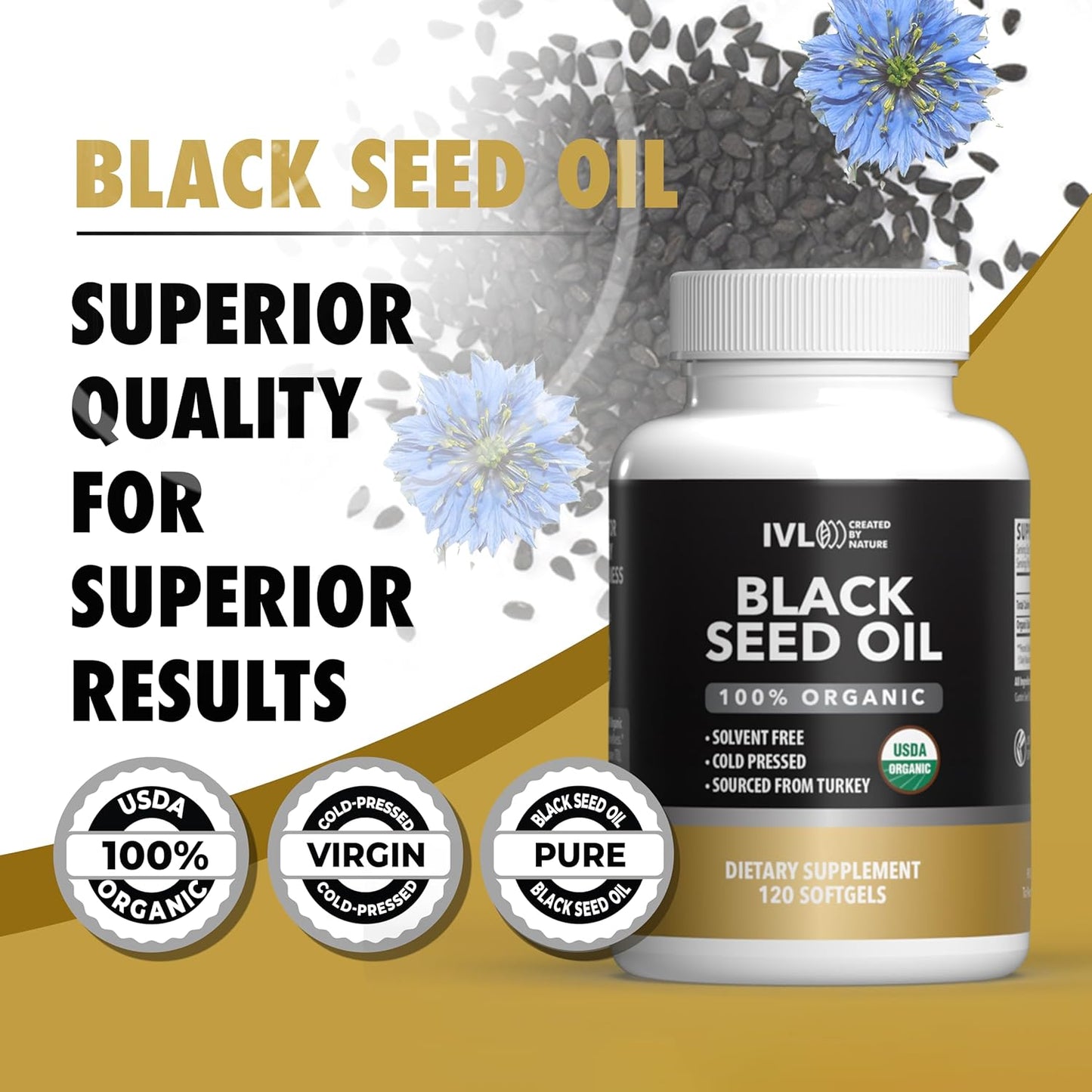 Organic IVL Black Seed Oil for Natural Health Benefits