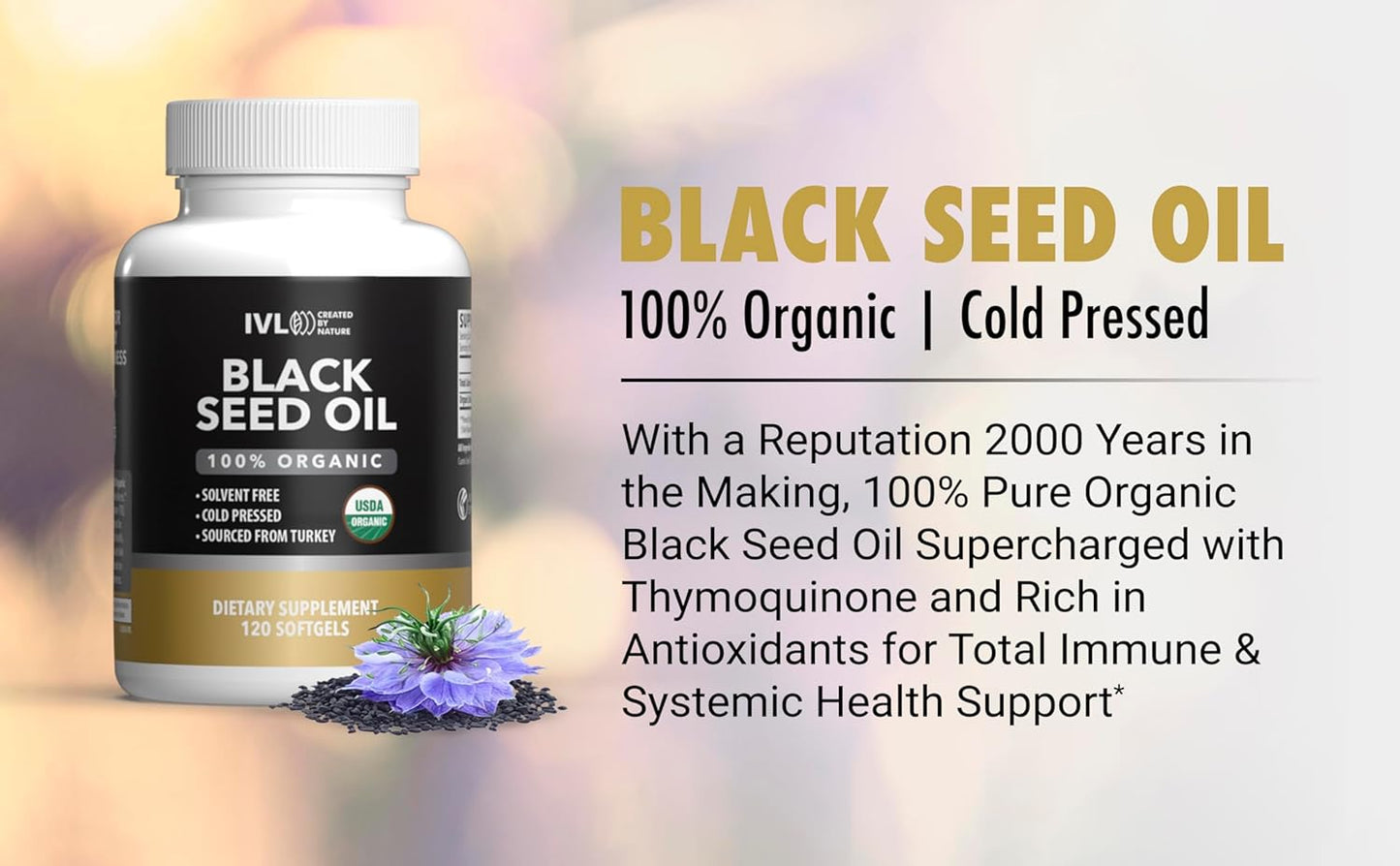 Organic IVL Black Seed Oil for Natural Health Benefits