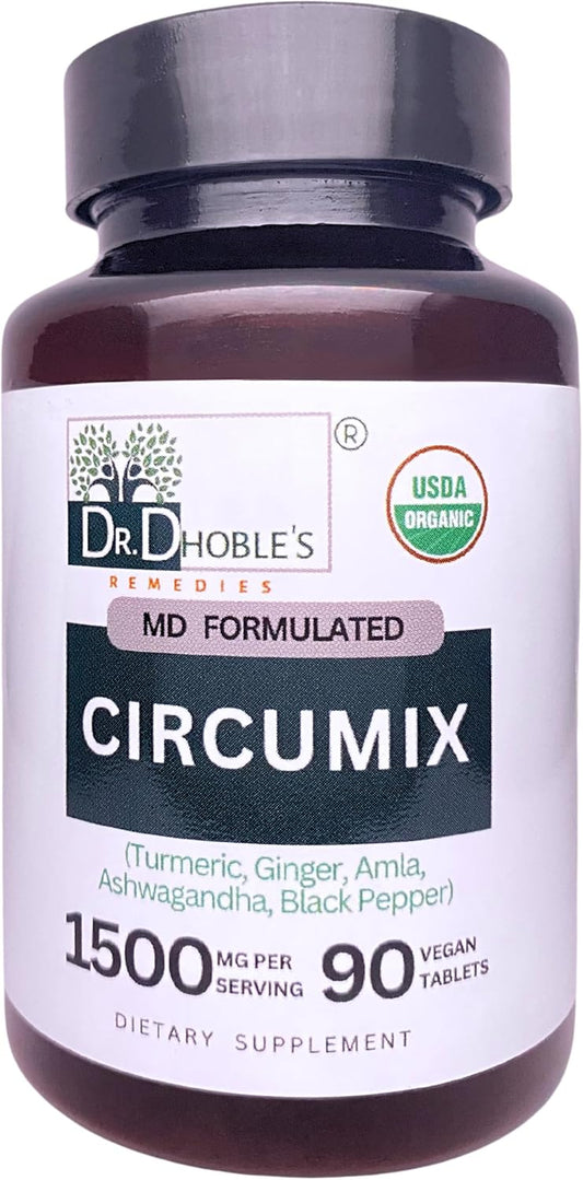 Organic Joint Support Supplement with Turmeric, Ashwagandha, Amla, Ginger, Black Pepper - 90 Vegan Tablets by Dr. Dhoble's Remedies