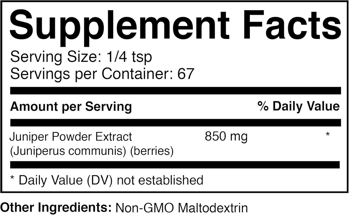 Organic Juniper Powder 20:1 Supplement | Vitamin C-Rich Juniper Berries for Baking & Cooking | Ground Juniperus communis for Dry Rubs (2 oz)