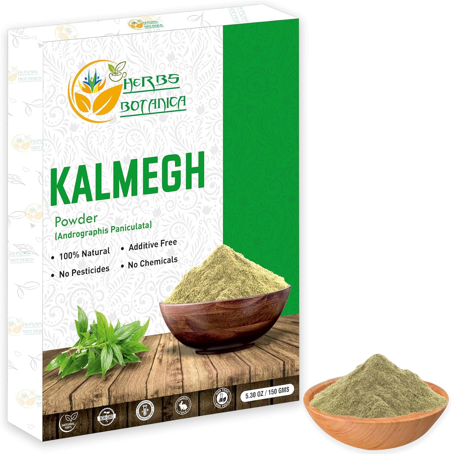 Organic Kalmegh Powder Andrographis Paniculata Green Chiretta 5.3 oz | Immune & Liver Health Support | Respiratory & Detox Benefits | Non-GMO Herb