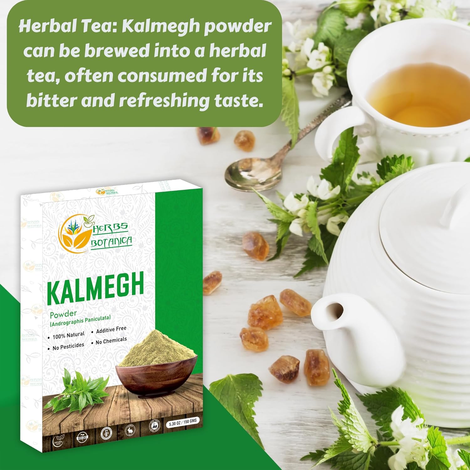 Organic Kalmegh Powder Andrographis Paniculata Green Chiretta 5.3 oz | Immune & Liver Health Support | Respiratory & Detox Benefits | Non-GMO Herb