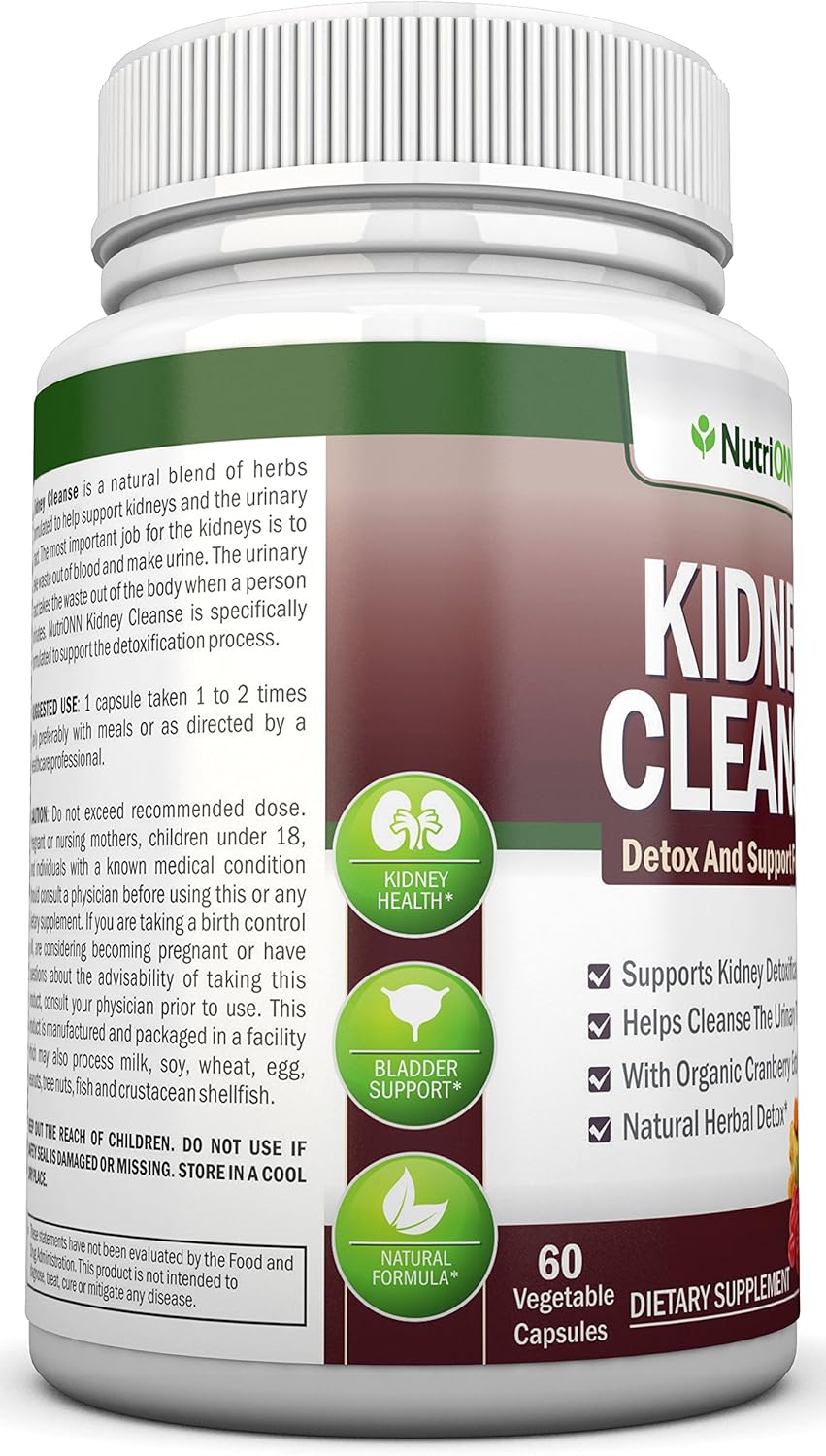 Organic Kidney Cleanse Supplement - Herbal Detox for Urinary Tract & Bladder - Natural Formula with Cranberry, Astragalus, Turmeric & More - BoostGo Australia