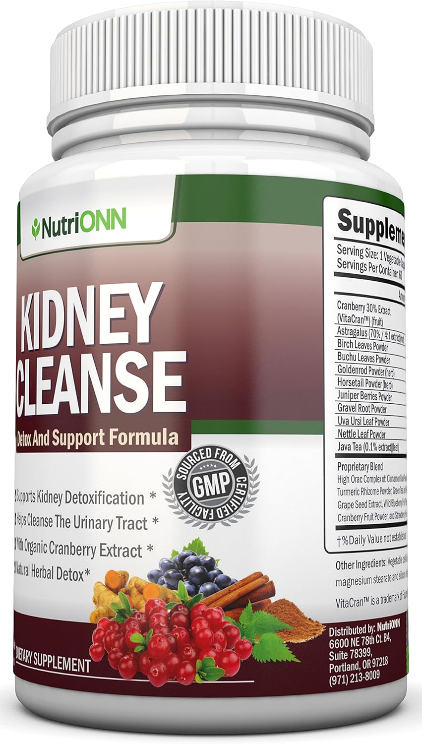 Organic Kidney Cleanse Supplement - Herbal Detox for Urinary Tract & Bladder - Natural Formula with Cranberry, Astragalus, Turmeric & More - BoostGo Australia