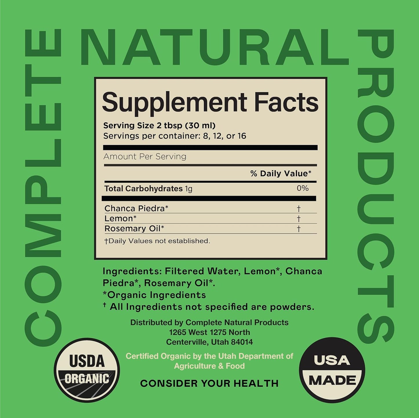 Organic Kidney Support Bundle with Chanca Piedra Extract - Natural Kidney Health Solution