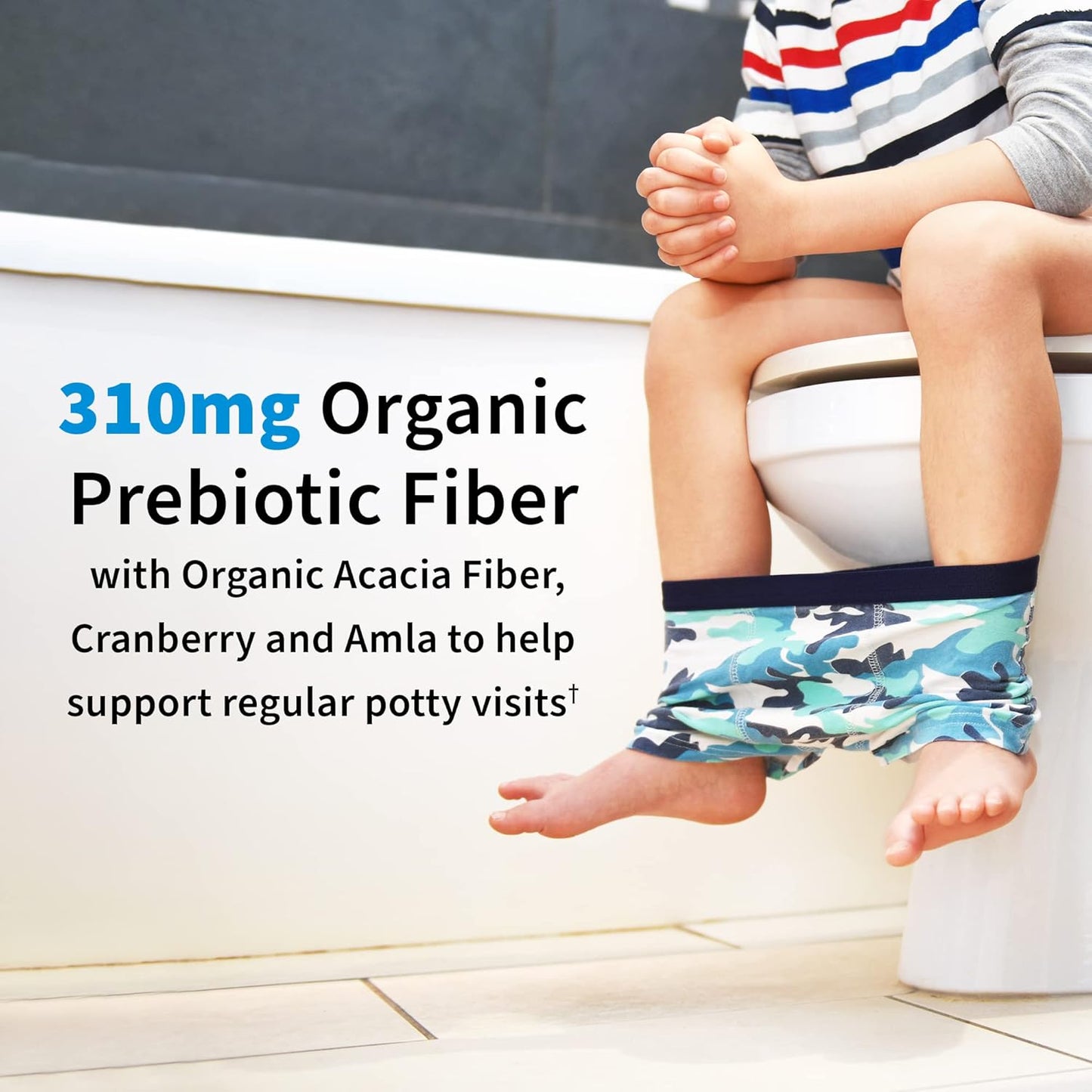 Organic Kids+ Berry Cherry Probiotics for Kids - 5 Billion CFU Chewables with Vitamin C and D - Dairy Free Immune Digestive Health - 30 Count