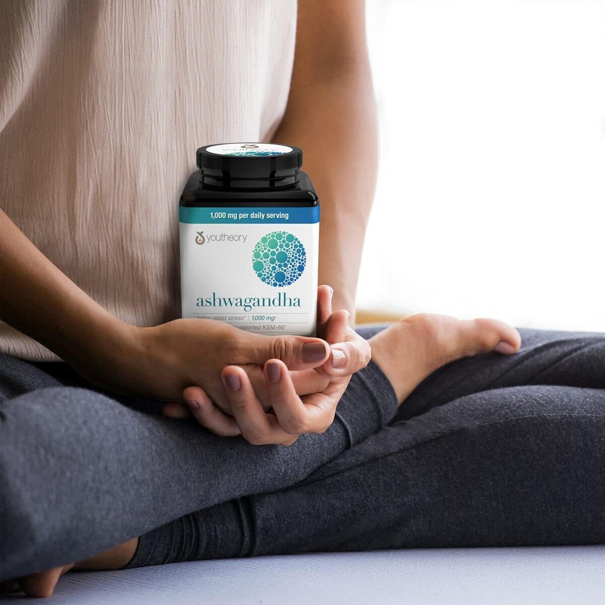 Organic KSM-66 Ashwagandha 1000mg Capsules for Healthy Stress Management