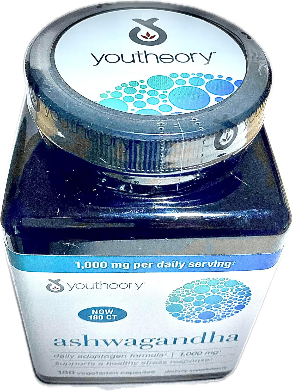 Organic KSM-66 Ashwagandha Vegetarian Supplement - 180 Capsules, 1000mg, Promotes Healthy Stress Management