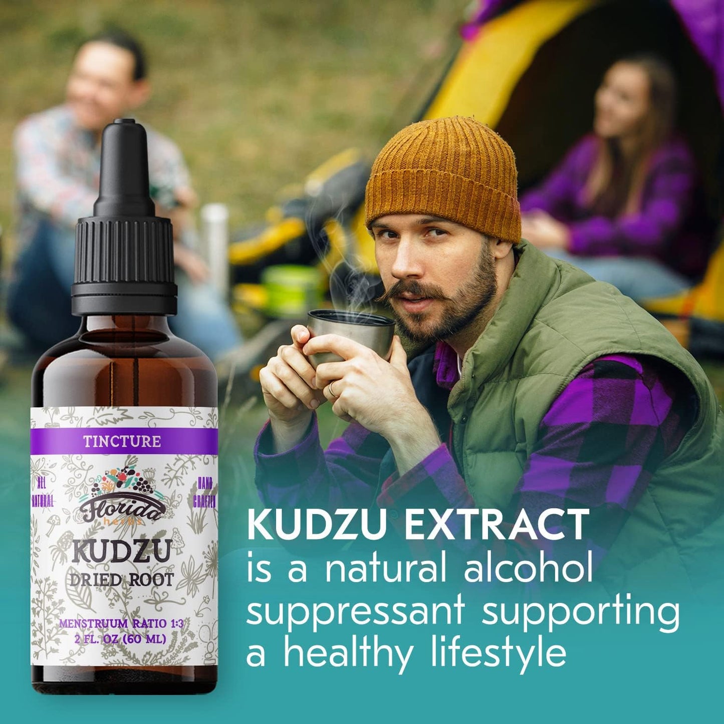 Organic Kudzu Root Extract for Liver Cleanse and Heart Health - Natural Anti-Inflammatory Supplement - Non-Alcohol Detox Support - Made in USA - 2 oz