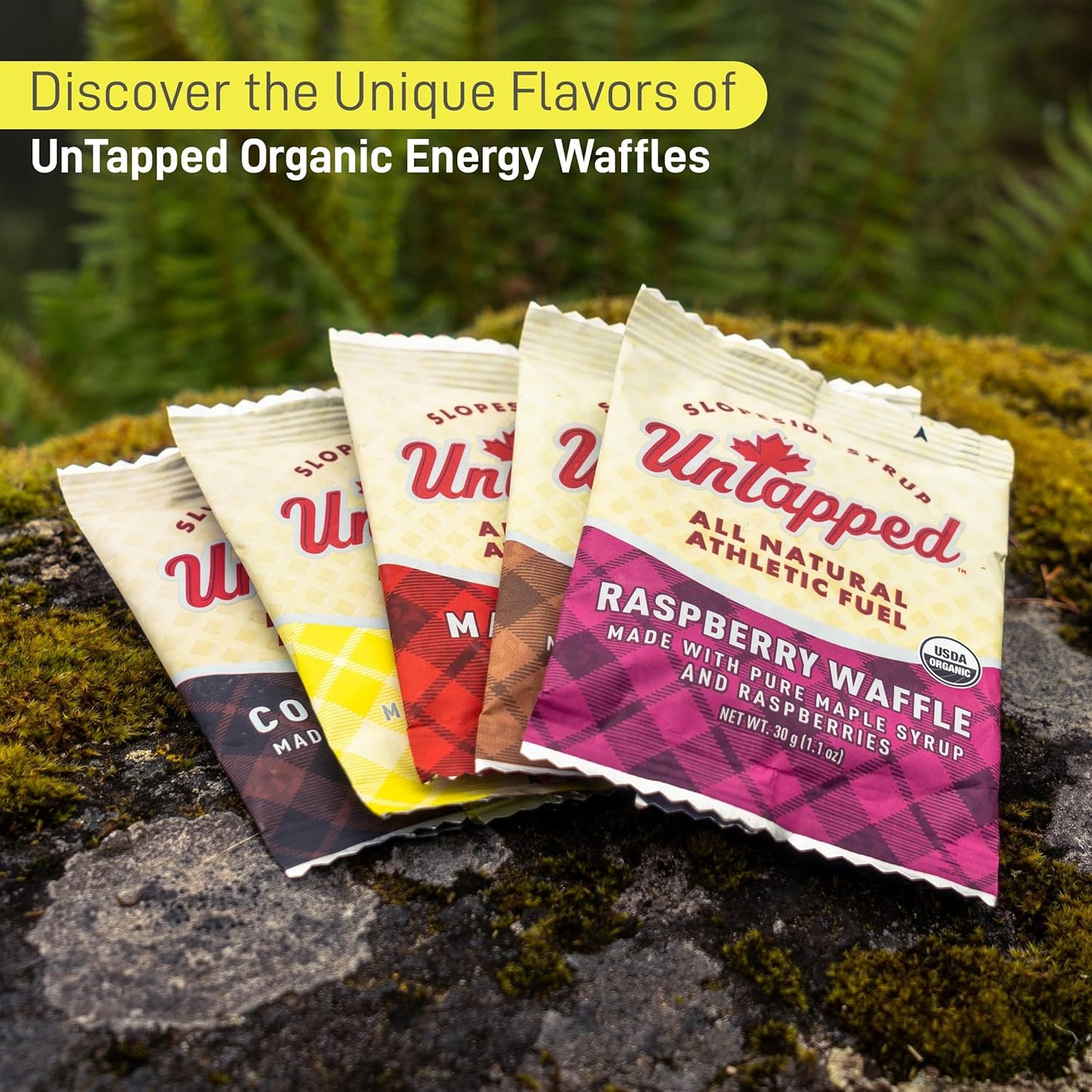 Organic Lemon Waffles Box of 16 - Vegan Endurance Sports Snacks Sweetened with Maple Syrup & Lemons, Ideal for Athletic Performance