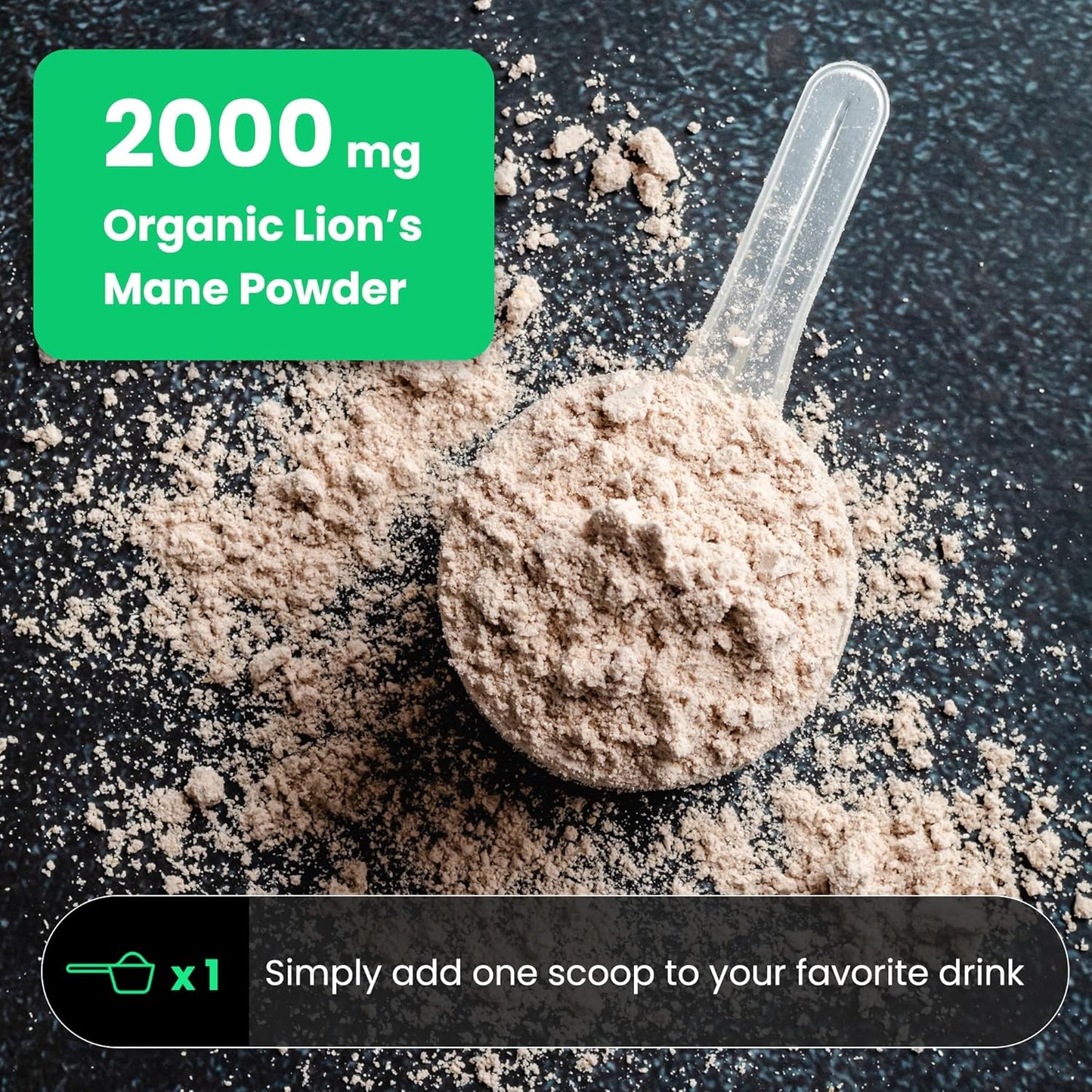 Organic Lions Mane and 10 Mushroom Blend Powder by NutraChamps