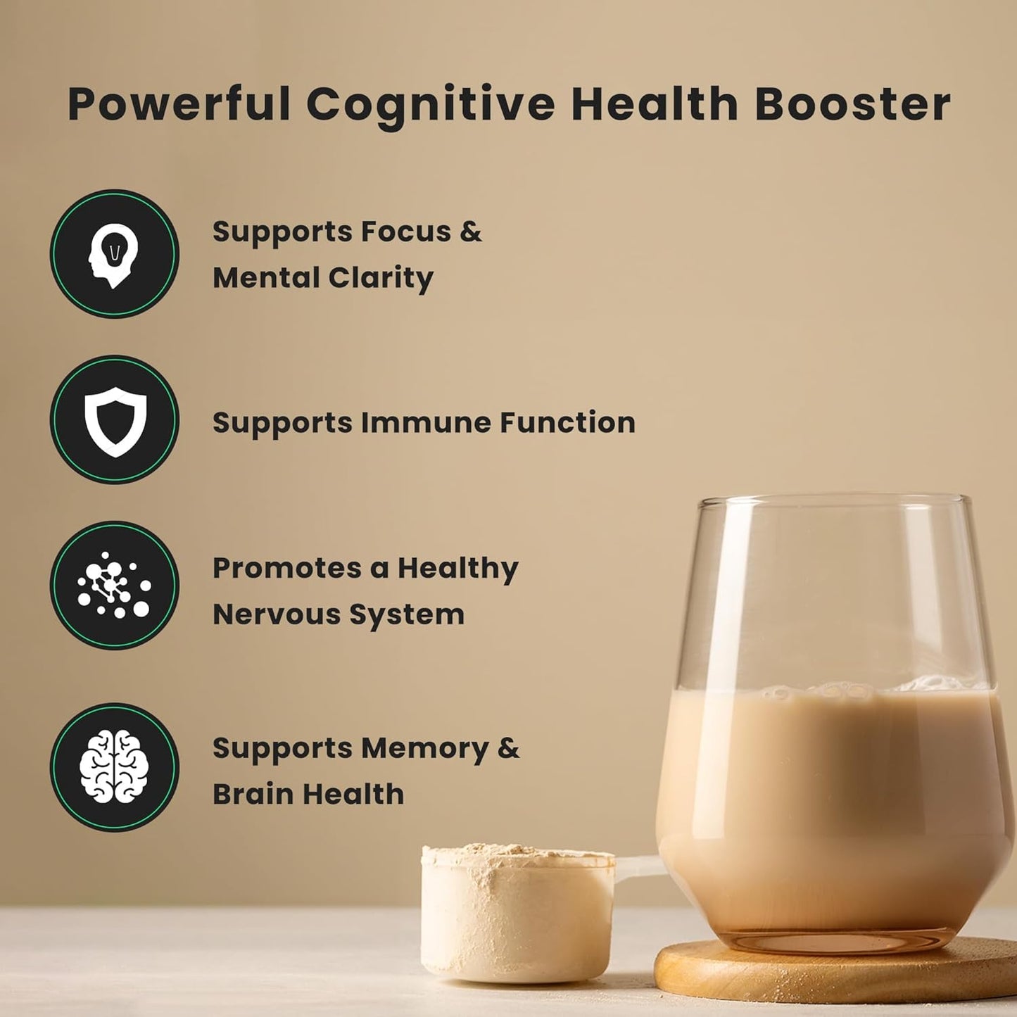 Organic Lions Mane and 10 Mushroom Blend Powder by NutraChamps