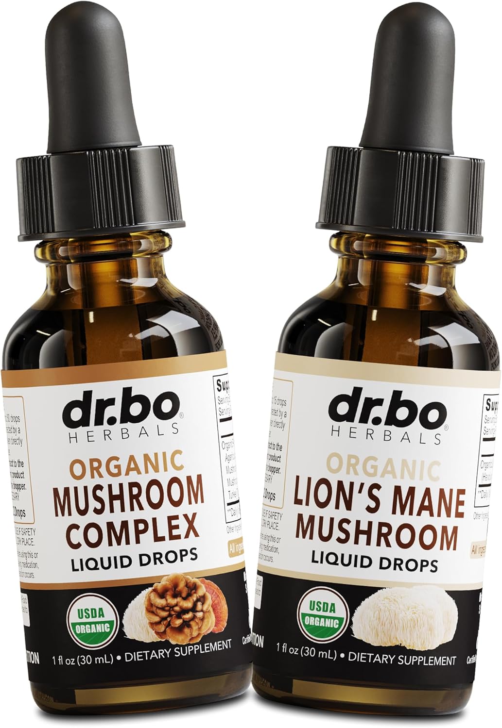Organic Lions Mane Mushroom Liquid Drops for Focus, Brain Health - Lion's Mane Tincture Supplement for Cognitive Support