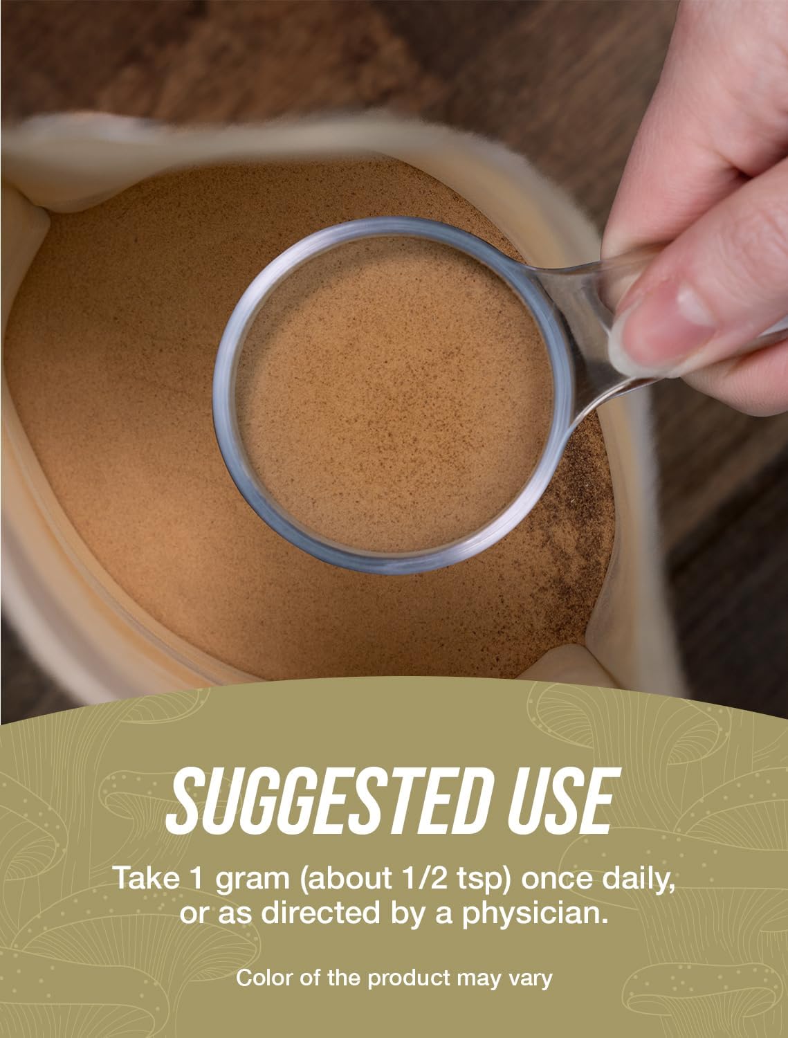 Organic Lions Mane Mushroom Powder - 1000mg per Serving, 100g (3.5 oz) - Gluten Free Lions Mane Supplement Powder