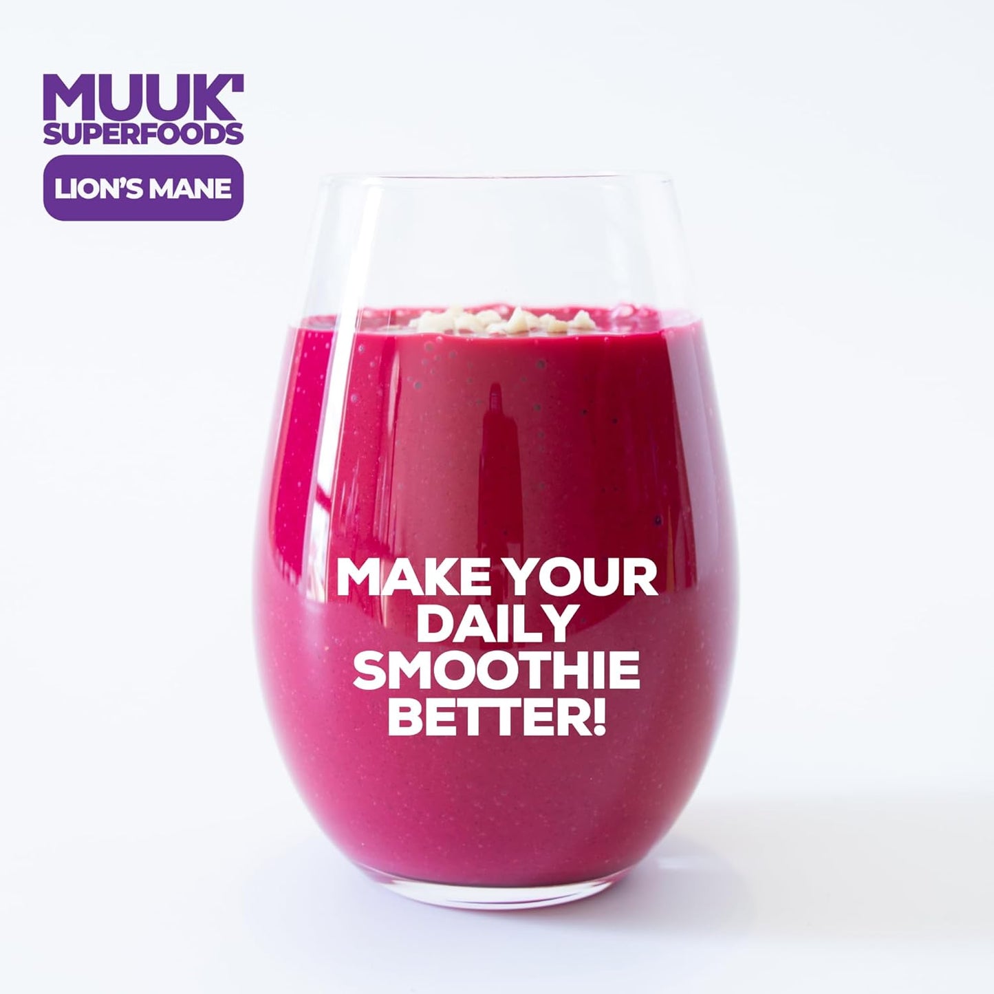 Organic Lion's Mane Mushroom Powder by MUUK' SUPERFOODS - Boost Your Health Naturally