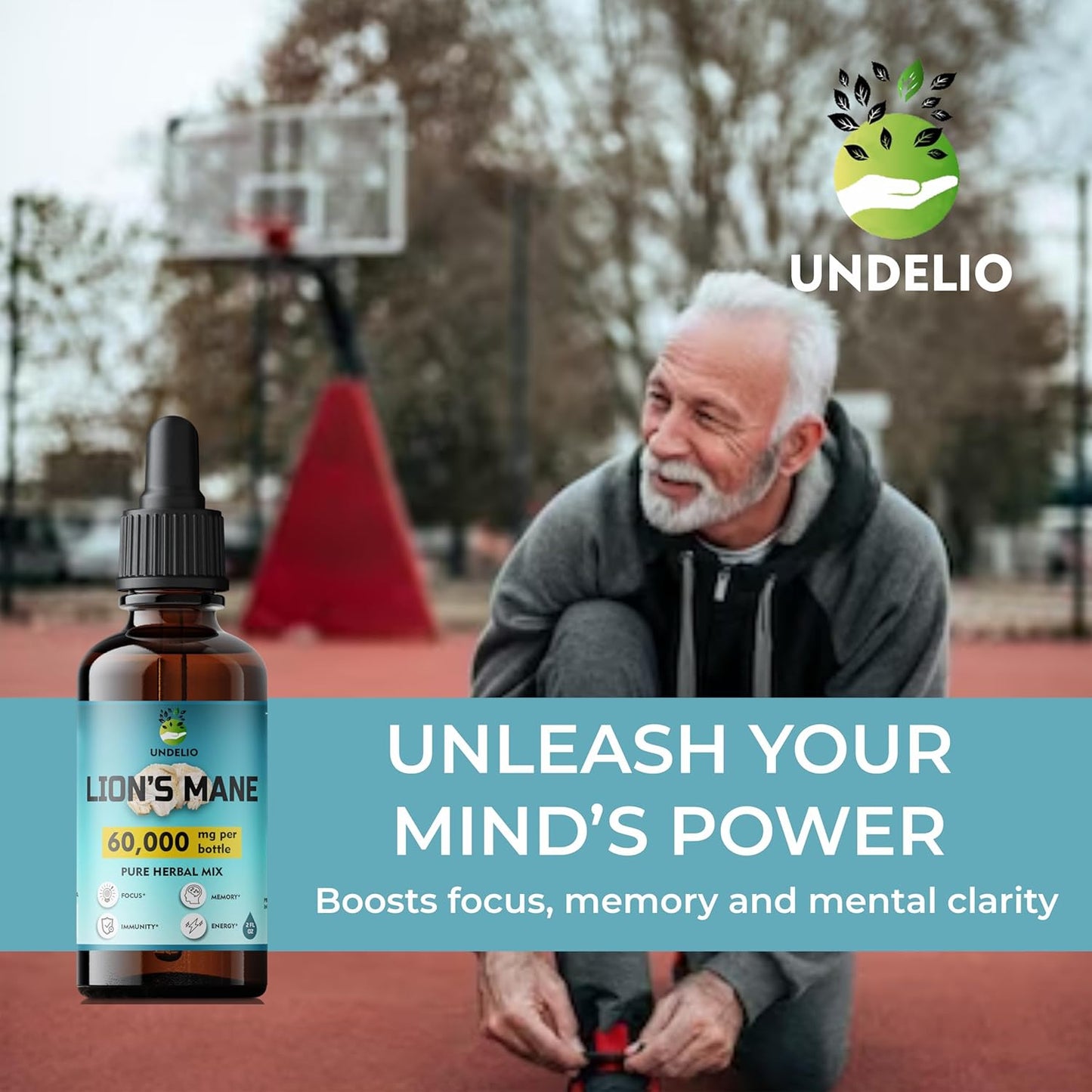 Organic Lions Mane Tincture for Memory, Focus & Immune Support - Vegan Mushroom Supplement - 2 Fl oz Bottle