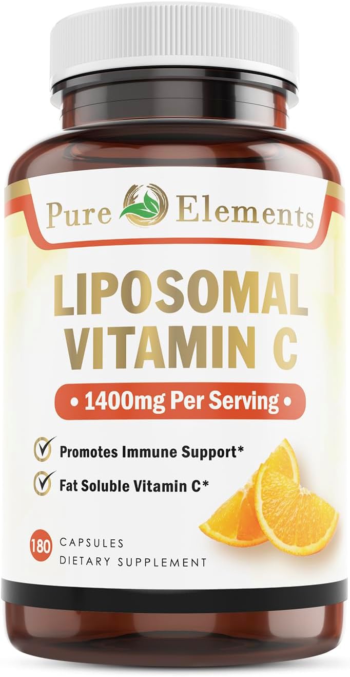 Organic Liposomal Vitamin C Capsules - Non GMO, Soy & Gluten Free Dietary Supplement