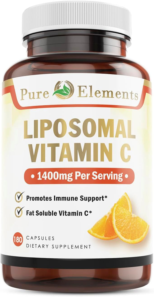 Organic Liposomal Vitamin C Capsules - Non GMO, Soy & Gluten Free Dietary Supplement