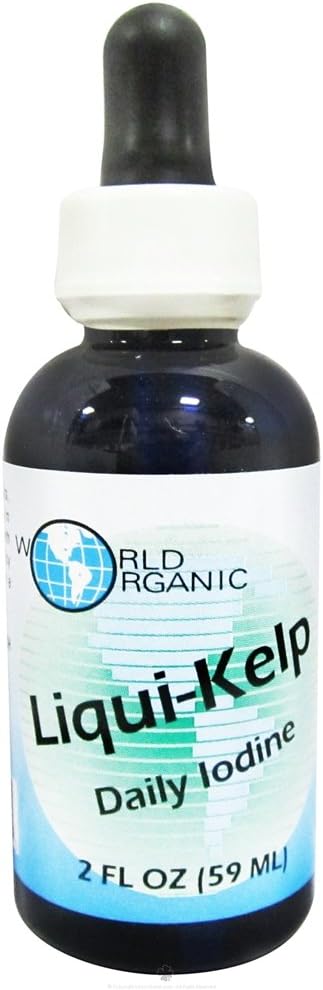 Organic Liquid Kelp Iodine Supplement - 2 oz Bottle for Daily Use