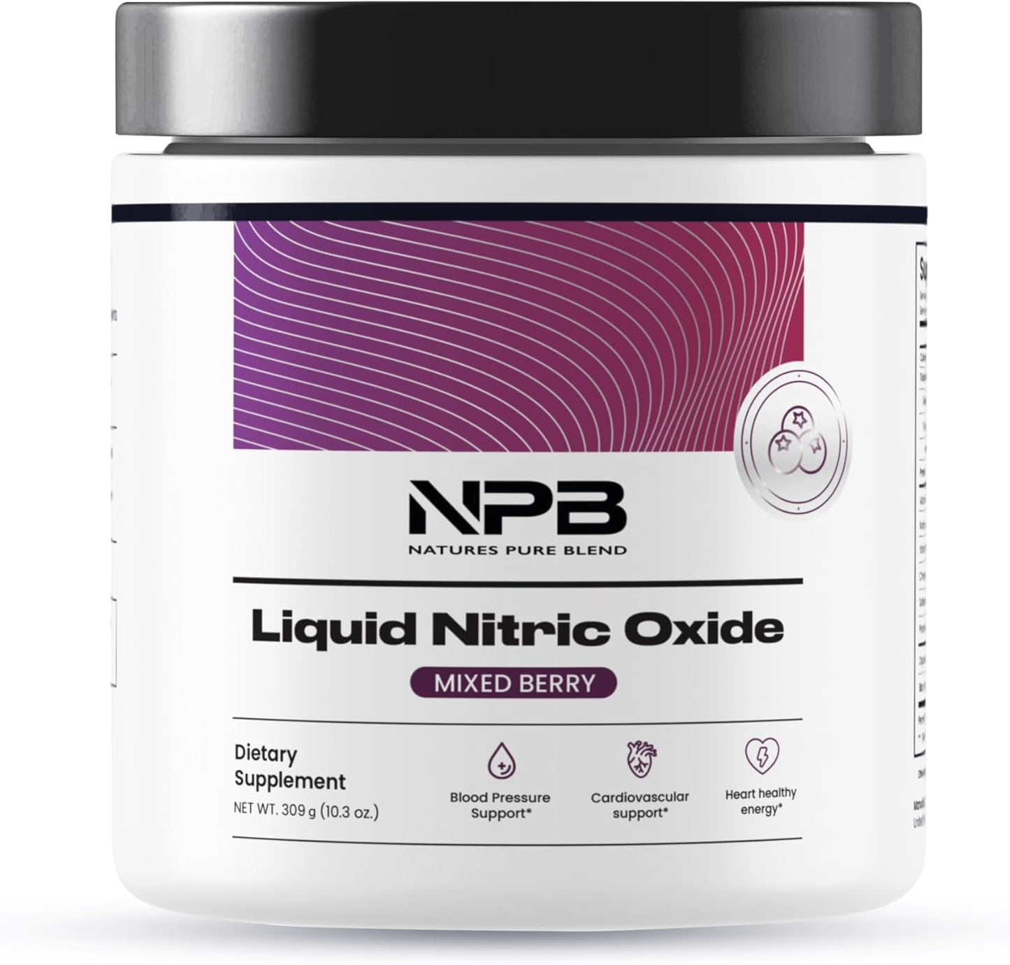 Organic Liquid Nitric Oxide Supplement for Healthy Blood Pressure and Circulation