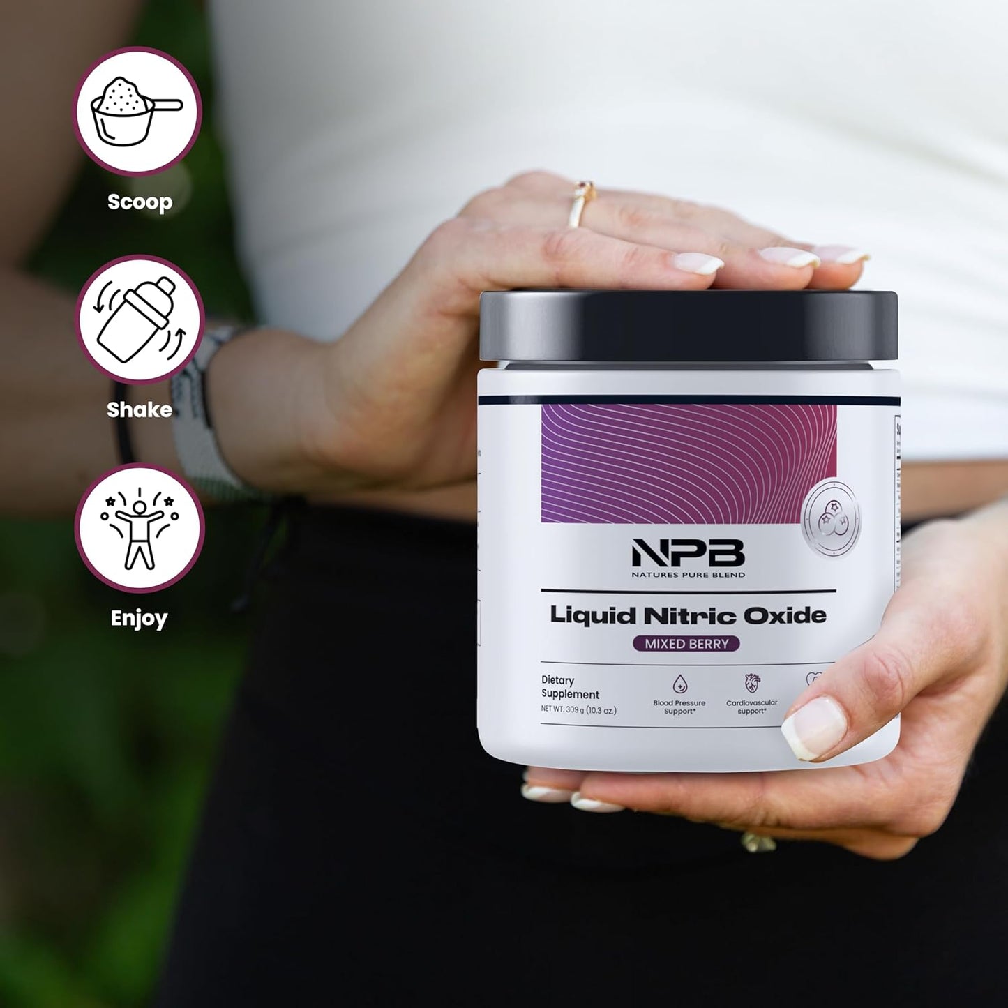 Organic Liquid Nitric Oxide Supplement for Healthy Blood Pressure and Circulation