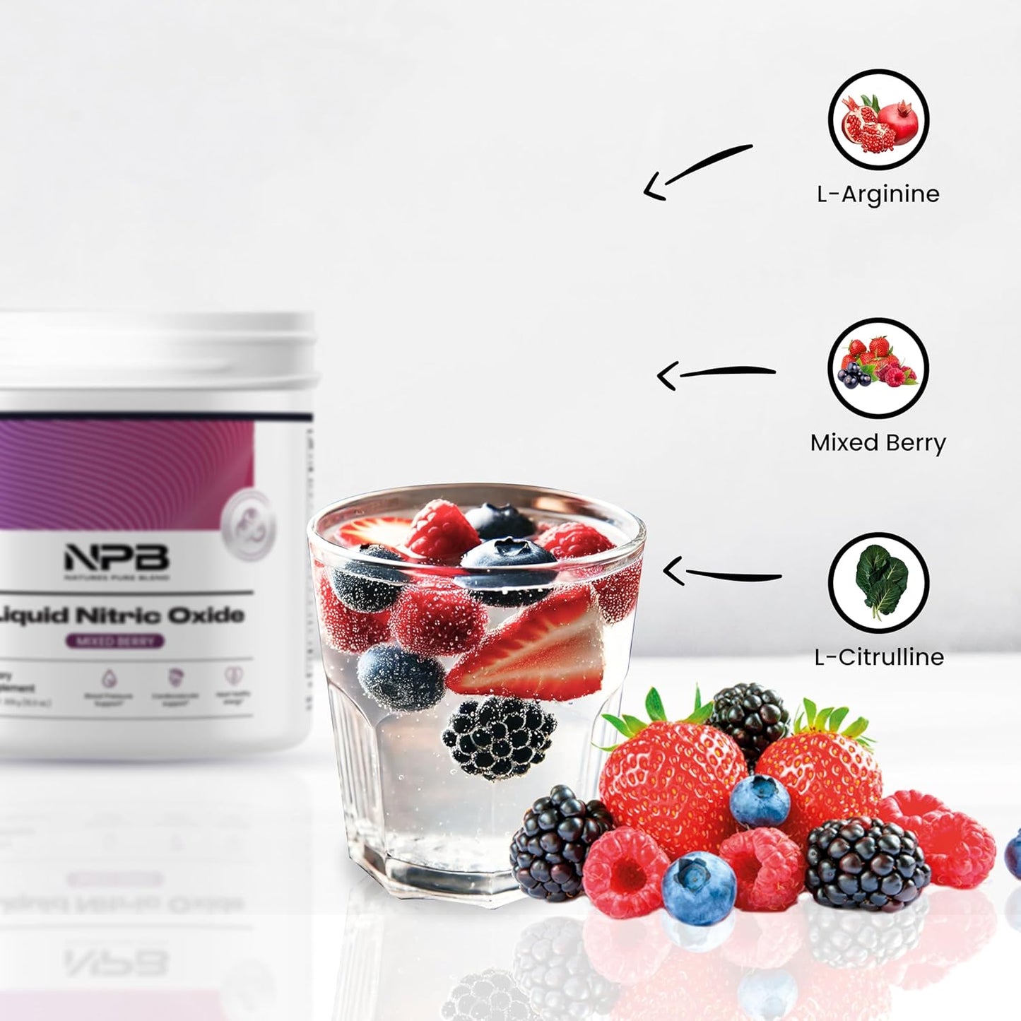 Organic Liquid Nitric Oxide Supplement for Healthy Blood Pressure and Circulation
