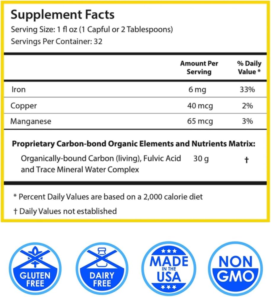 Organic Liquid Trace Minerals Dietary Supplement with Electrolytes - Drucker Labs IntraMIN for Immune & Muscle Support - Non GMO, Gluten Free, Vegan - Tropical Fruit Punch (32 oz.)
