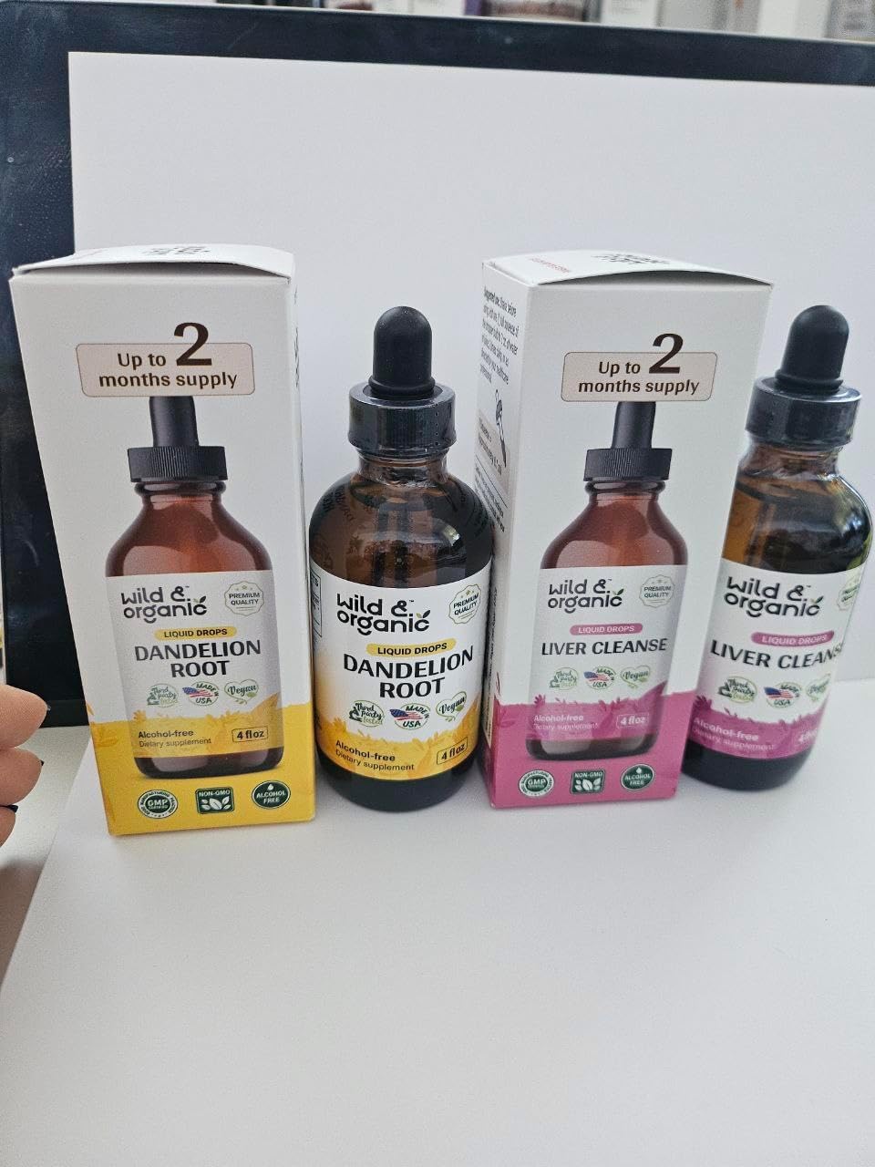 Organic Liver Cleanse and Dandelion Root Tincture Combo - 4 fl oz Each